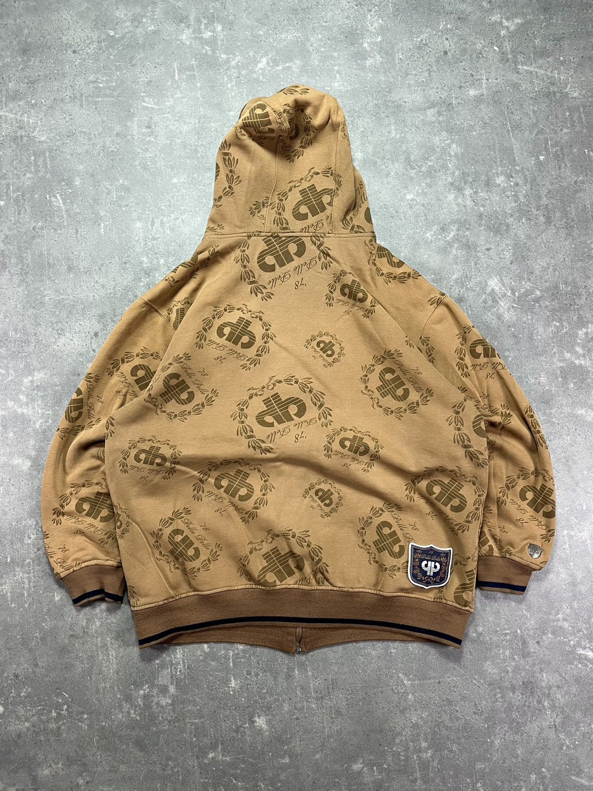 Pelle Pelle 00s Pelle Pelle Embroidered Multilogo Baggy Heavy Zip Hoodie Size US XXL / EU 58 / 5 - 2 Thumbnail