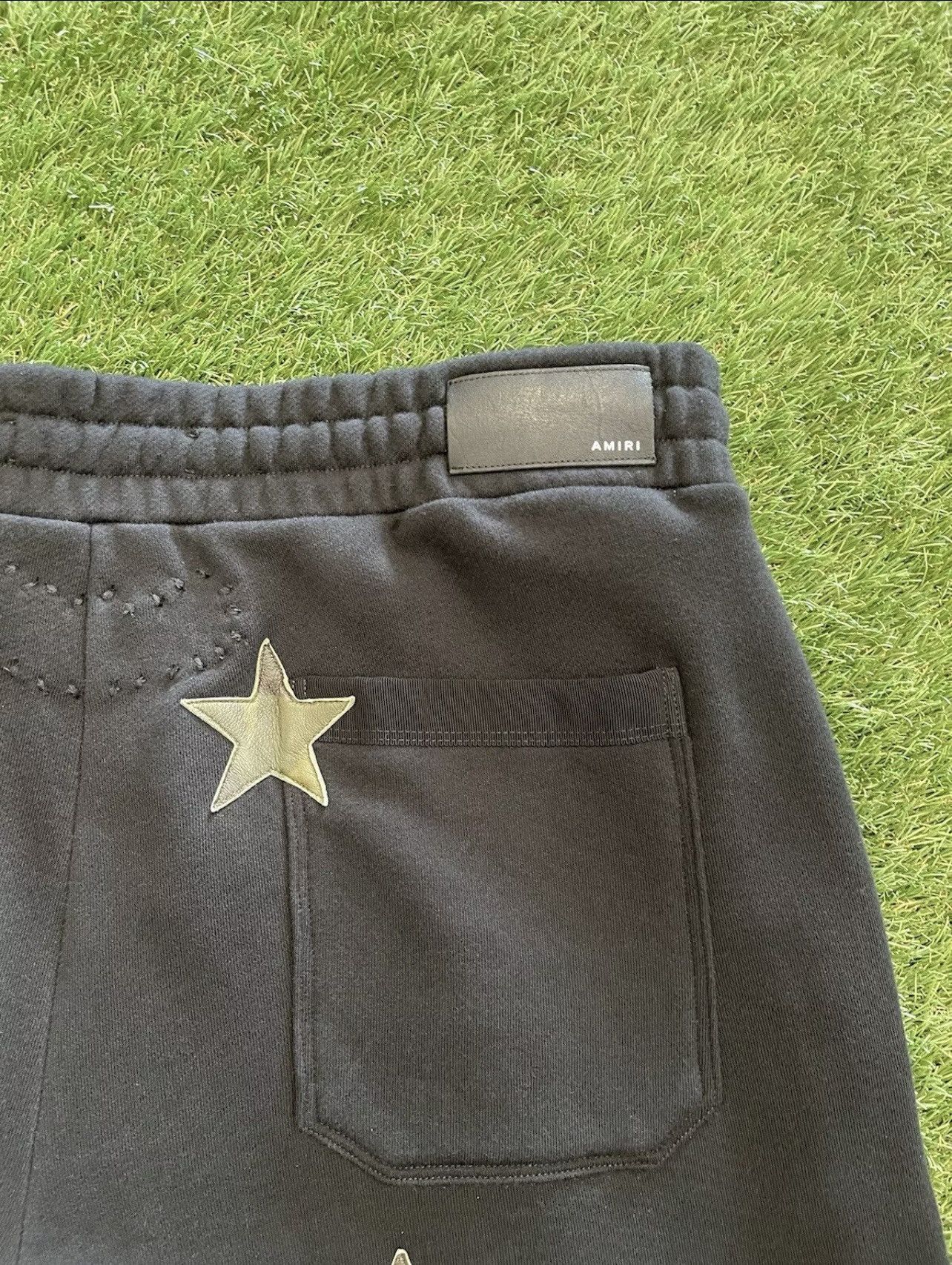 Amiri Size XXL - Amiri Chemist Black Camo Leather Patch Star Short Size US 40 / EU 56 - 8 Thumbnail