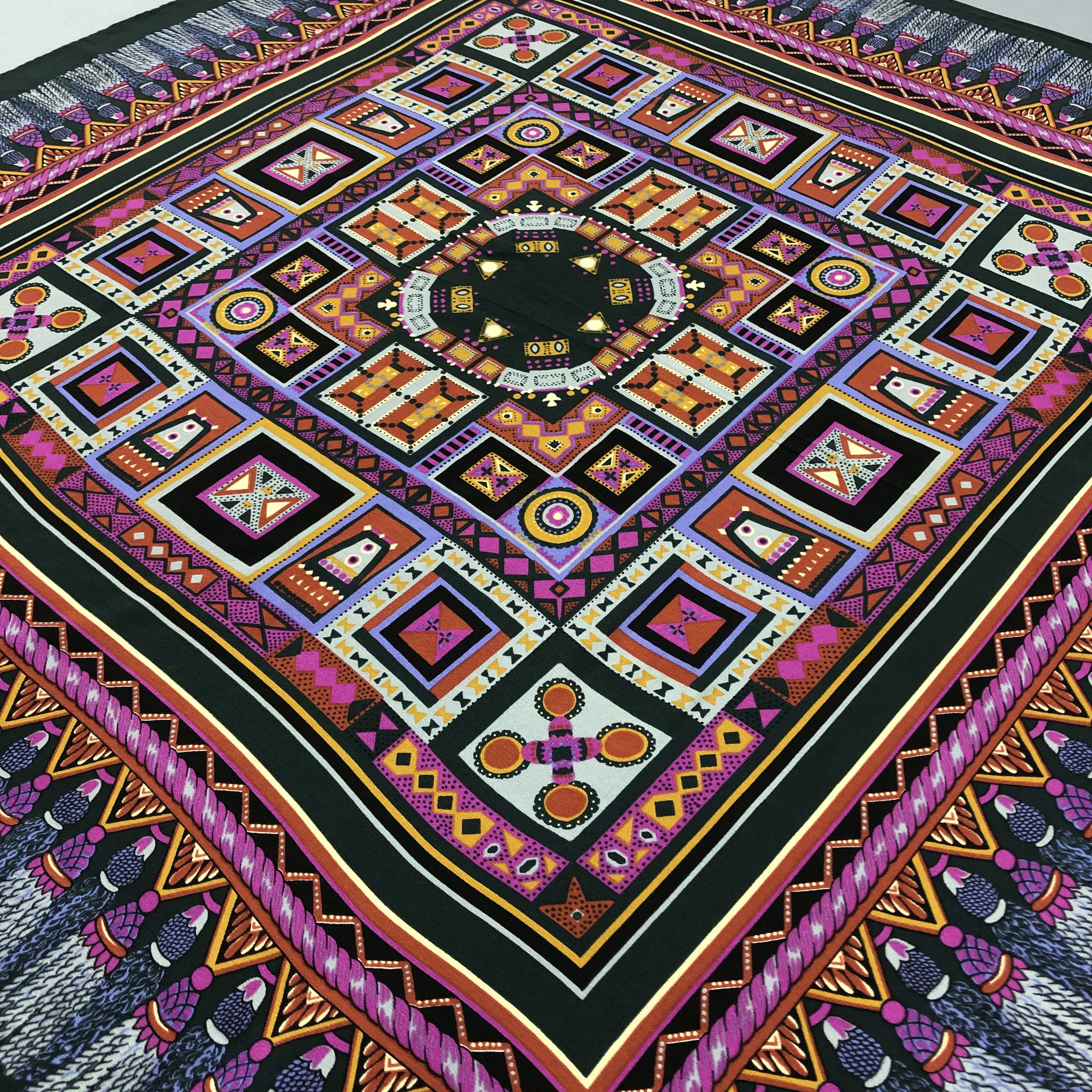 Vintage Vintage SILK Scarf Twill Stole Wraps Scarves Size ONE SIZE - 6 Thumbnail