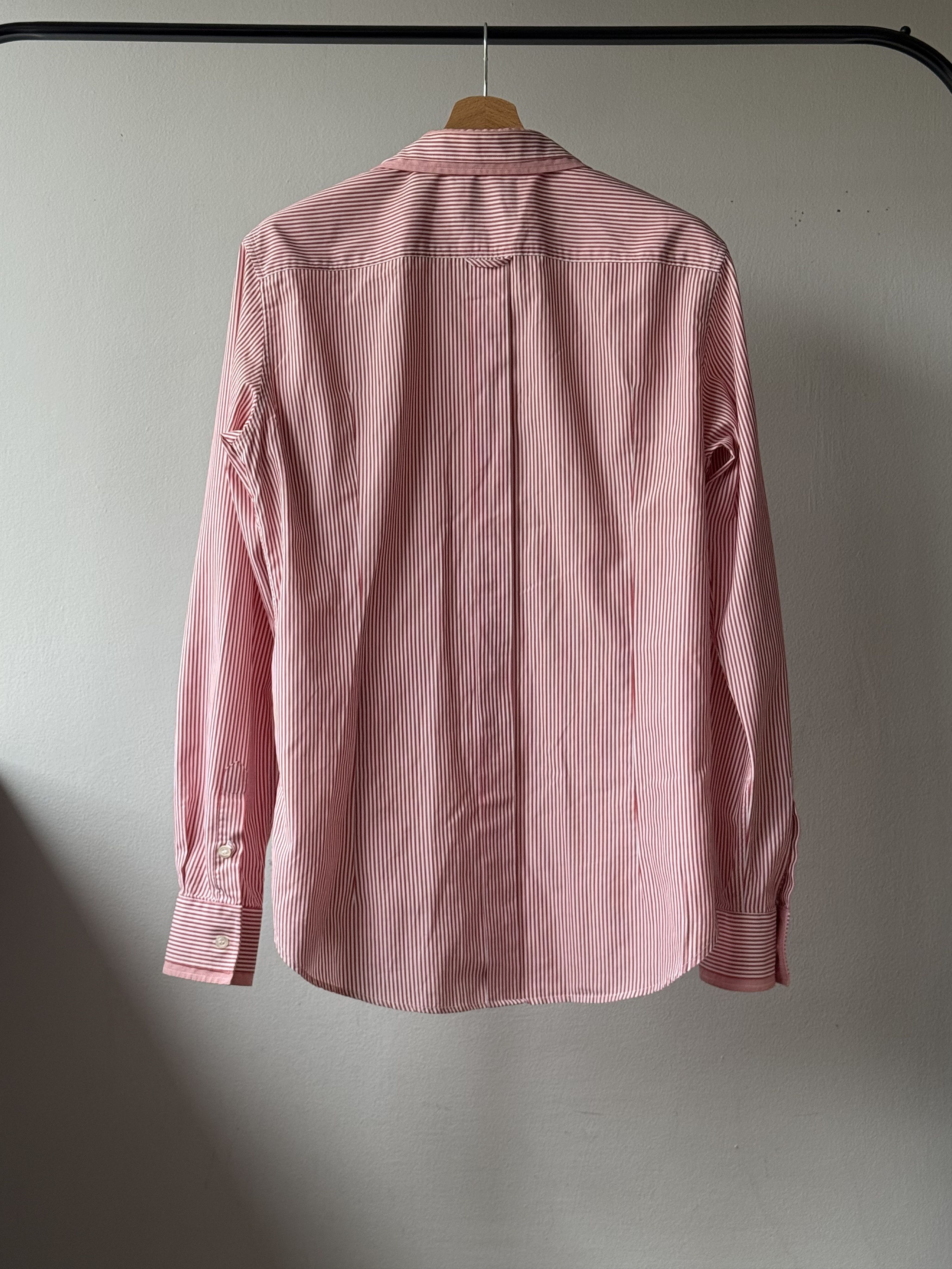 Dolce & Gabbana Dolce & Gabbana Slim Fit Red White Striped Long Sleeve Shirt Size US M / EU 48-50 / 2 - 2 Thumbnail