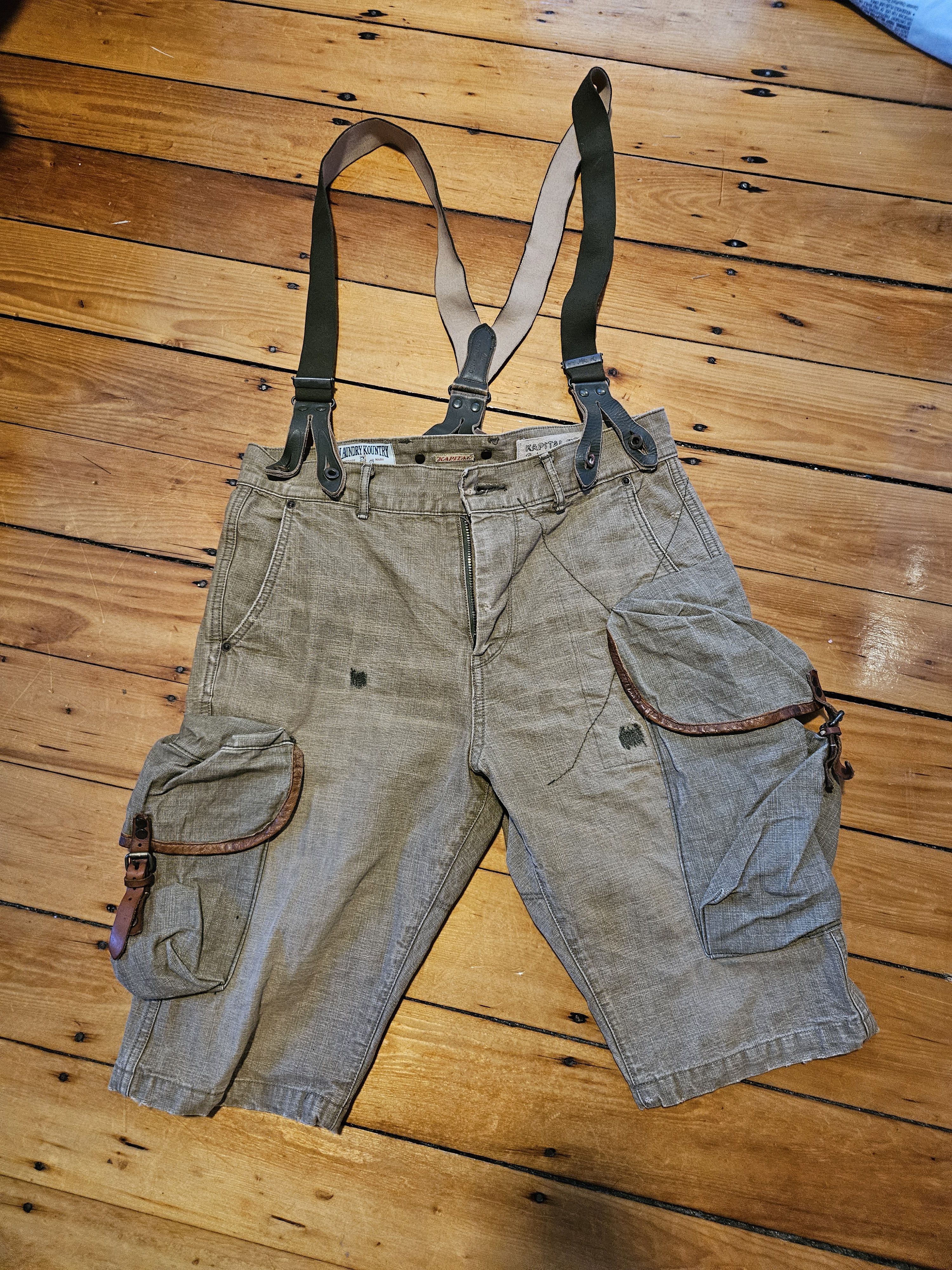 Kapital Kountry Repair Suspender Shorts Size US 32 / EU 48 - 1 Thumbnail