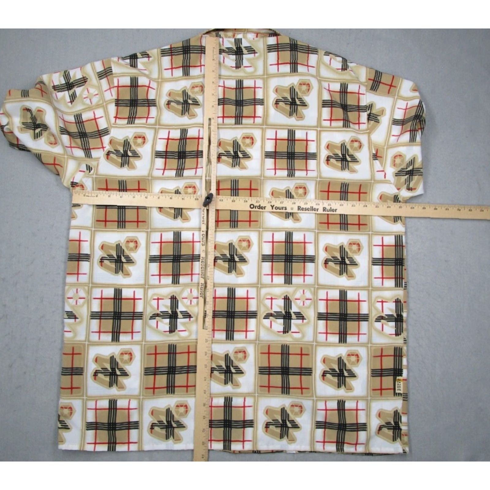 Southpole Southpole Shirt Mens 2XL Beige Button-Up Short Sleeve Casual Streetwear 90s California City Retro Pattern Check Size US XXL / EU 58 / 5 - 7 Thumbnail