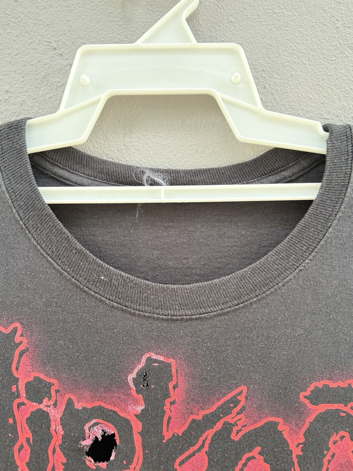 Band Tees Thrashed Y2K Slipknot Lineup Distressed Sun Faded Grunge T Size US XL / EU 56 / 4 - 5 Thumbnail