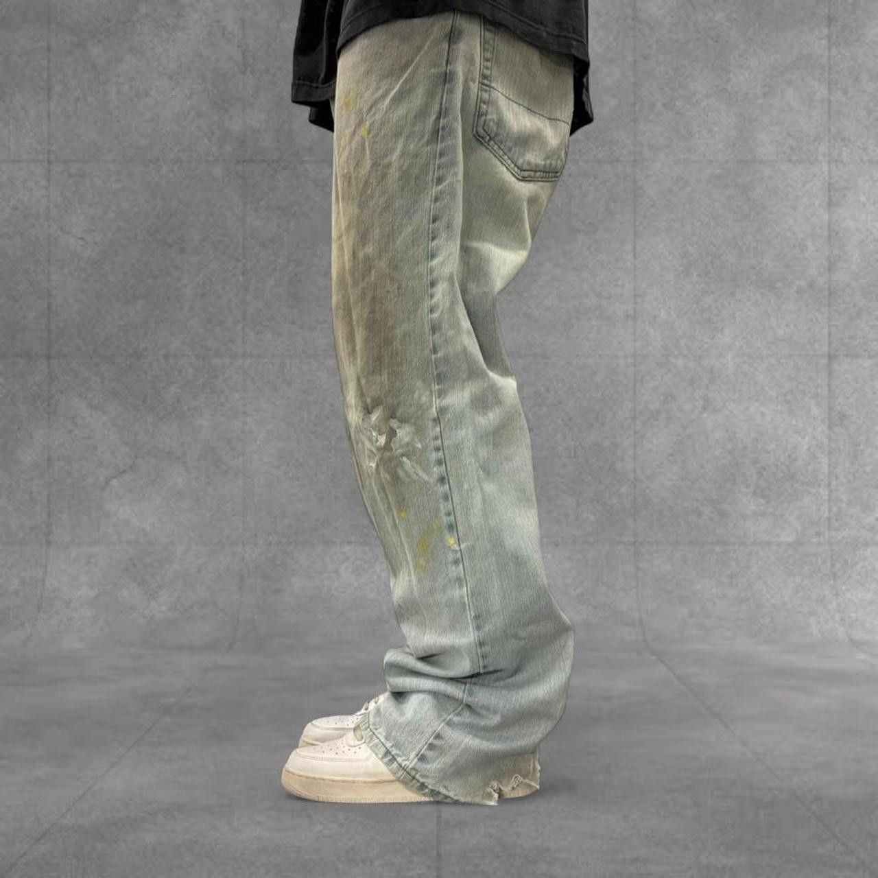 Vintage Crazy Vintage Y2K 2000s Grunge Baggy Wideleg Light Blue Wash Skater Denim Jeans! Size US 36 / EU 52 - 2 Thumbnail