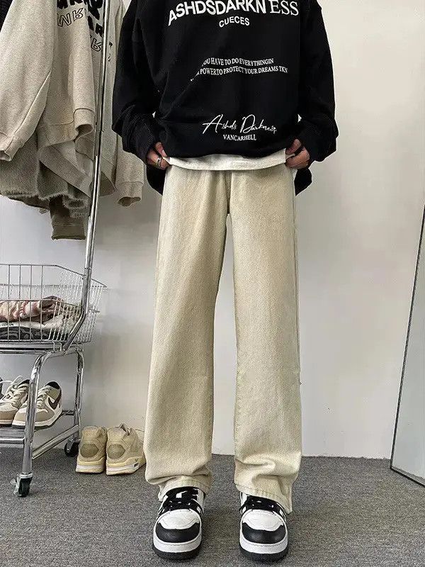 Japanese Brand Retro loose wide leg zipper jeans Size US 32 / EU 48 - 1 Thumbnail