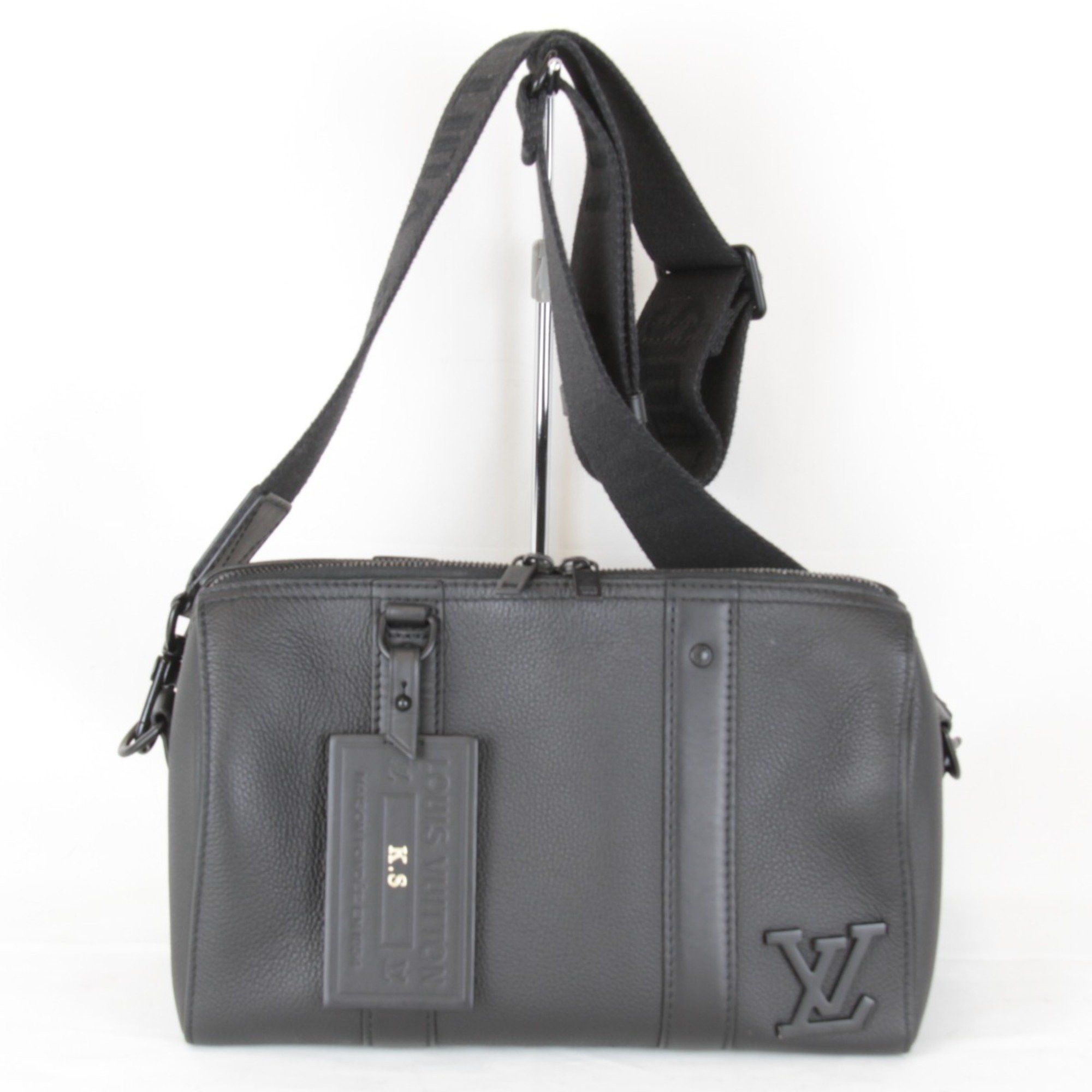 Louis Vuitton LOUIS VUITTON Aerogram City Keepall M59255 Shoulder Bag, Leather, Black, Compact, Women's Size ONE SIZE - 1 Thumbnail
