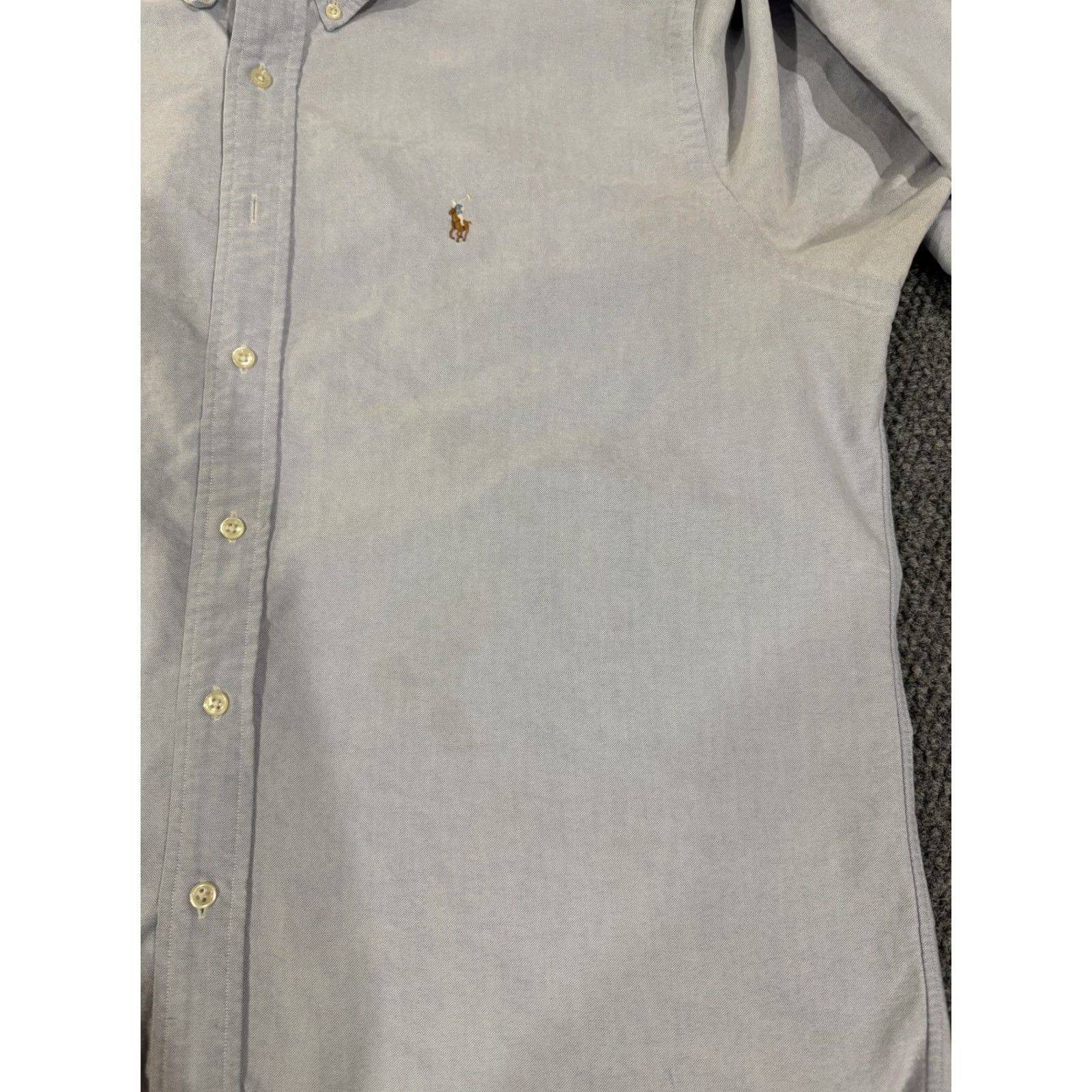 Ralph Lauren Ralph Lauren Blake Shirt Mens L Blue Solid Long Sleeve Button Down Oxford Size US L / EU 52-54 / 3 - 6 Thumbnail