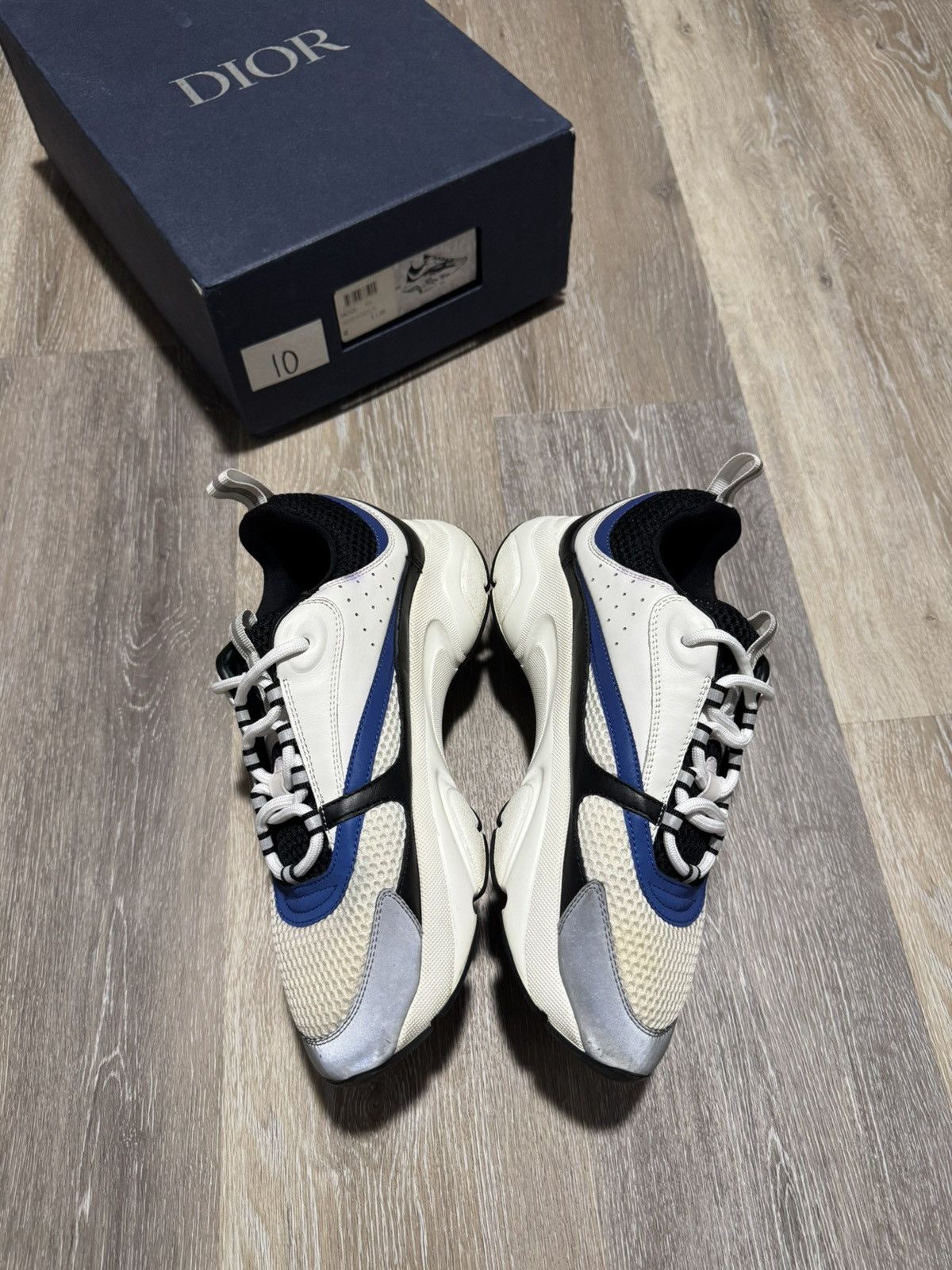 Dior Black white and blue Dior b22 Size US 9 / EU 42 - 3 Thumbnail