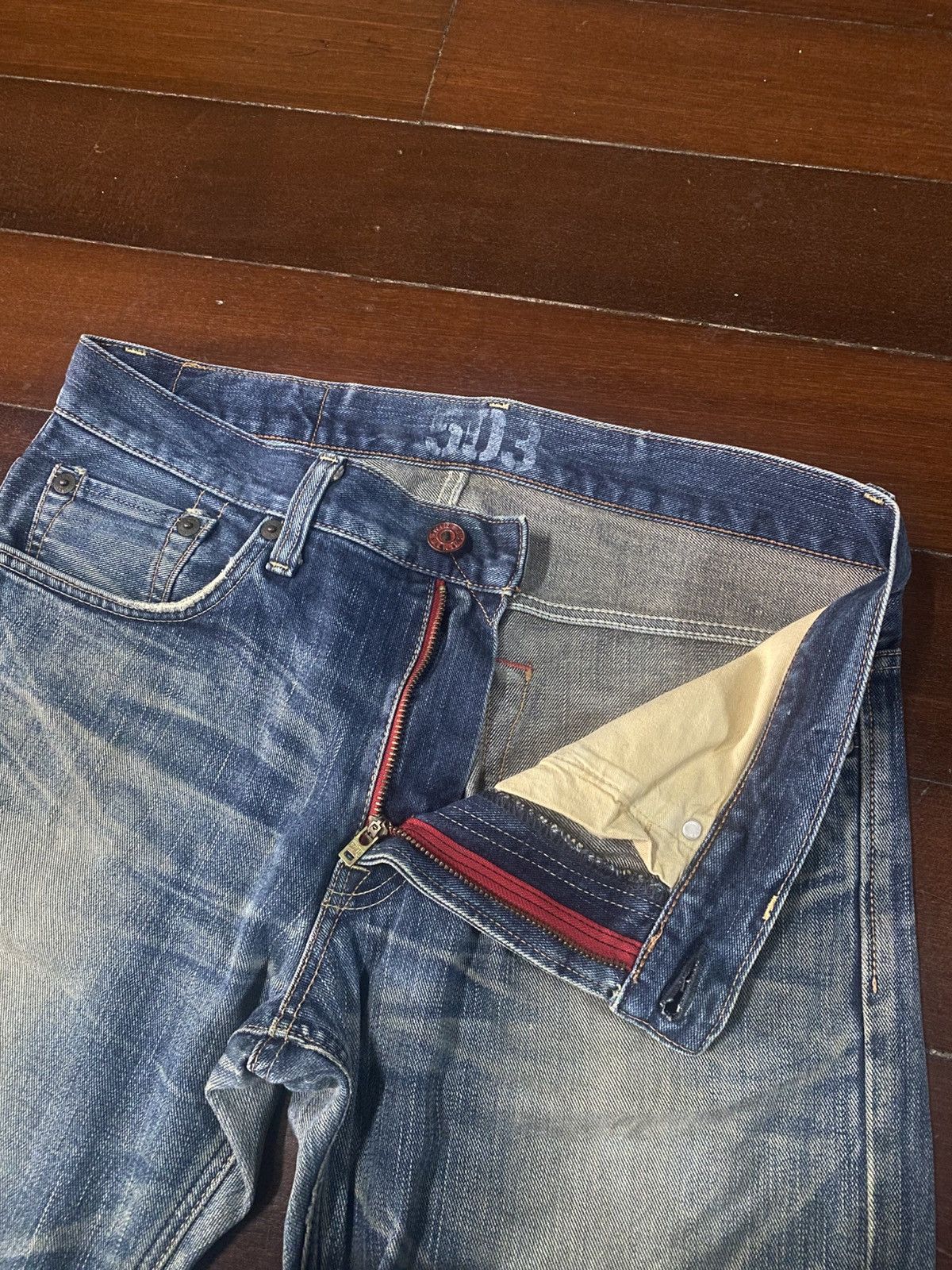 Edwin Fire Edwin 503 blue trip Flare Distressed Denim Size US 38 / EU 54 - 18 Thumbnail