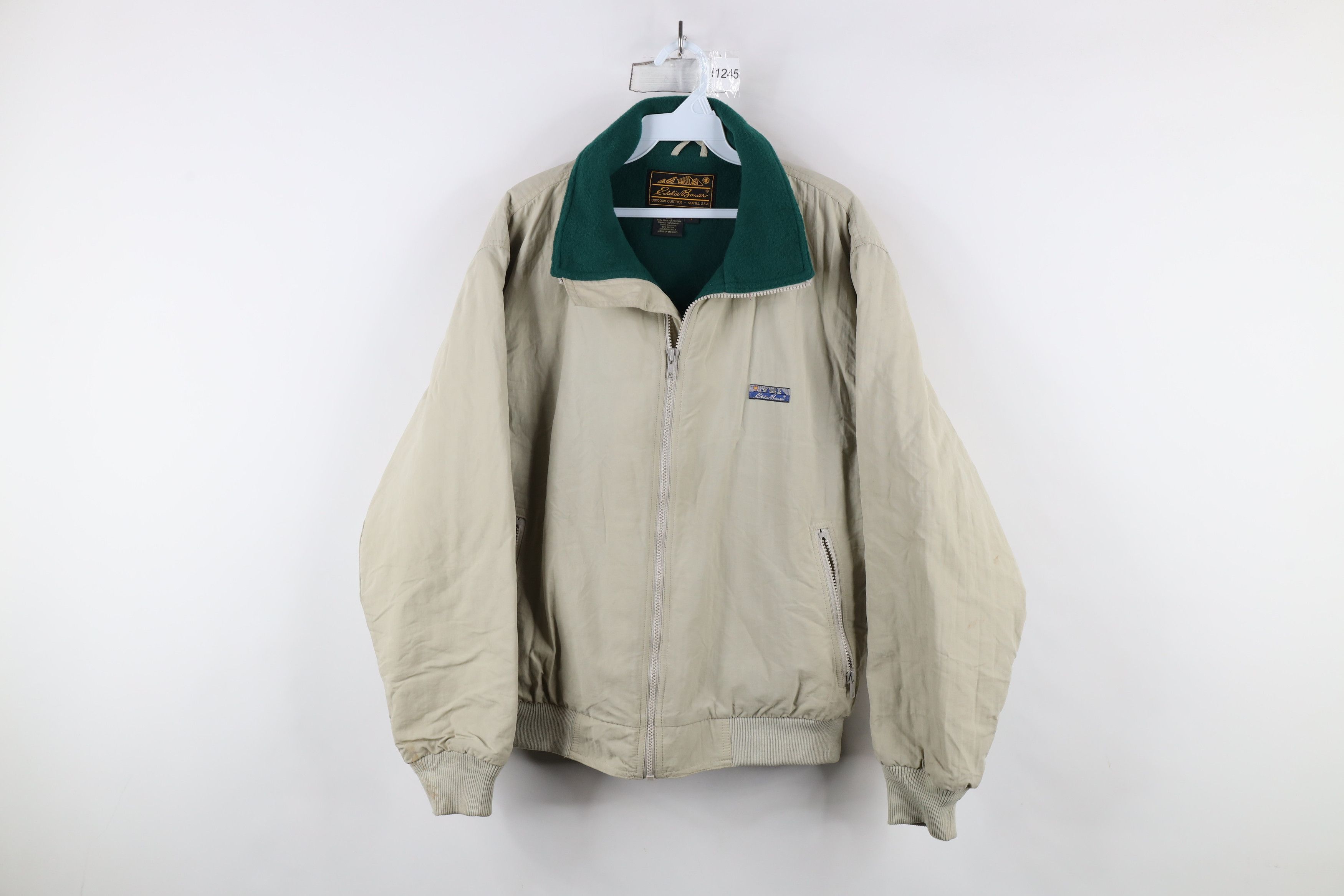 【archive】90s Eddie Bauer Fleece Jacket Vintage 90s Eddie Bauer 1/4 Zip Fleece Jacket Mens Size XL Made in