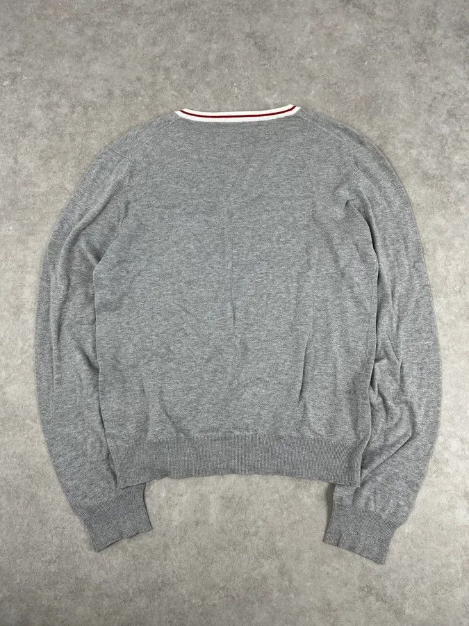 Prada SS2007 Prada Grey V-Neck Contrast Trim Sweater Size US M / EU 48-50 / 2 - 5 Thumbnail