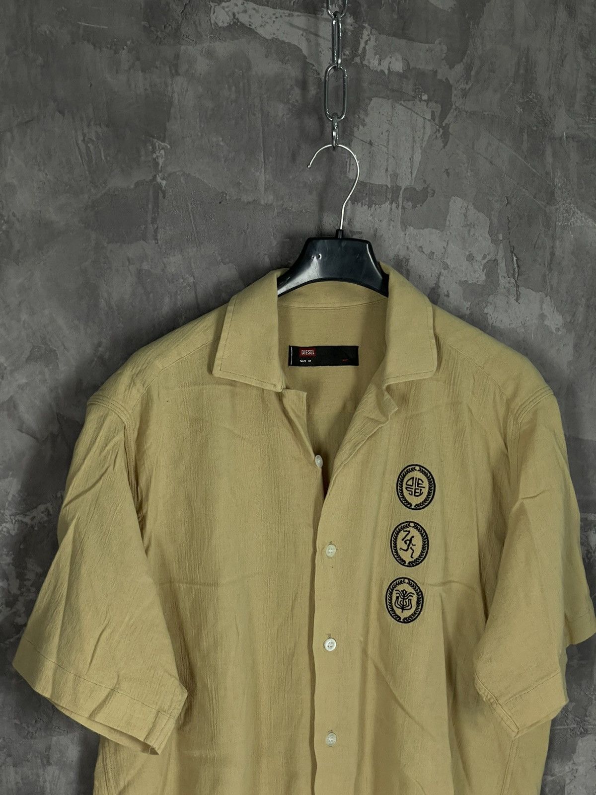 Diesel Diesel Embroidered Logo Short Sleeve Button Up Shirt Y2K Size US M / EU 48-50 / 2 - 6 Thumbnail