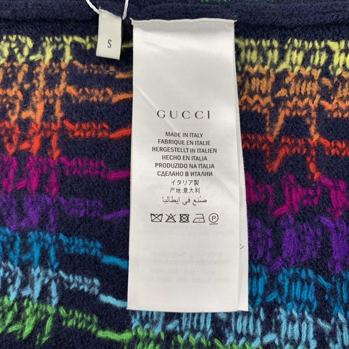 Gucci Gucci Color-block Logo Letter Long Sleeve Knit Sweater K26WX Size S / US 4 / IT 40 - 6 Thumbnail