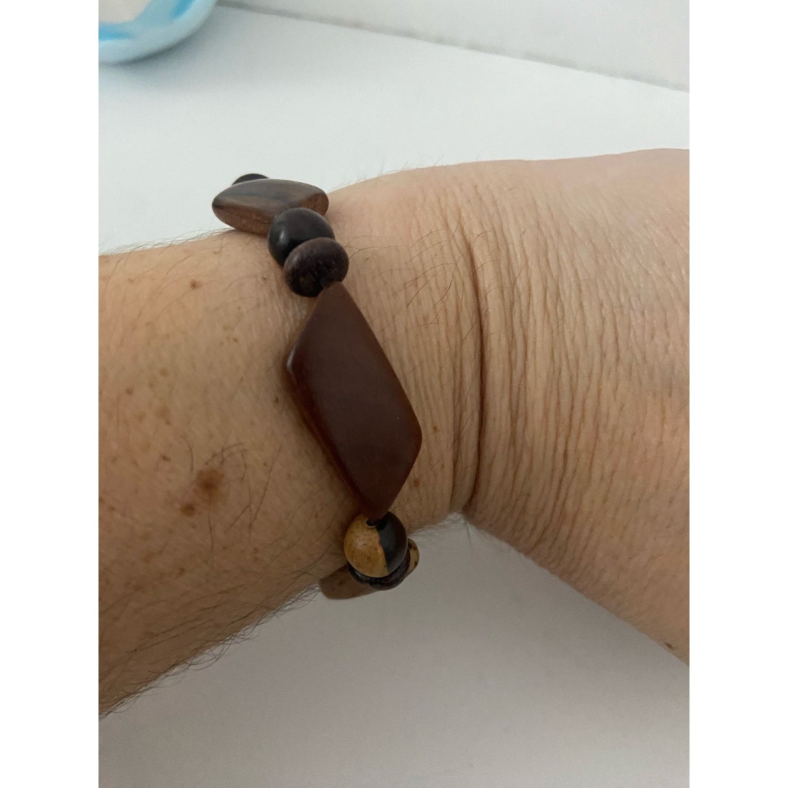 Handmade Wood bead bracelet from Costa Rica Size ONE SIZE - 1 Thumbnail