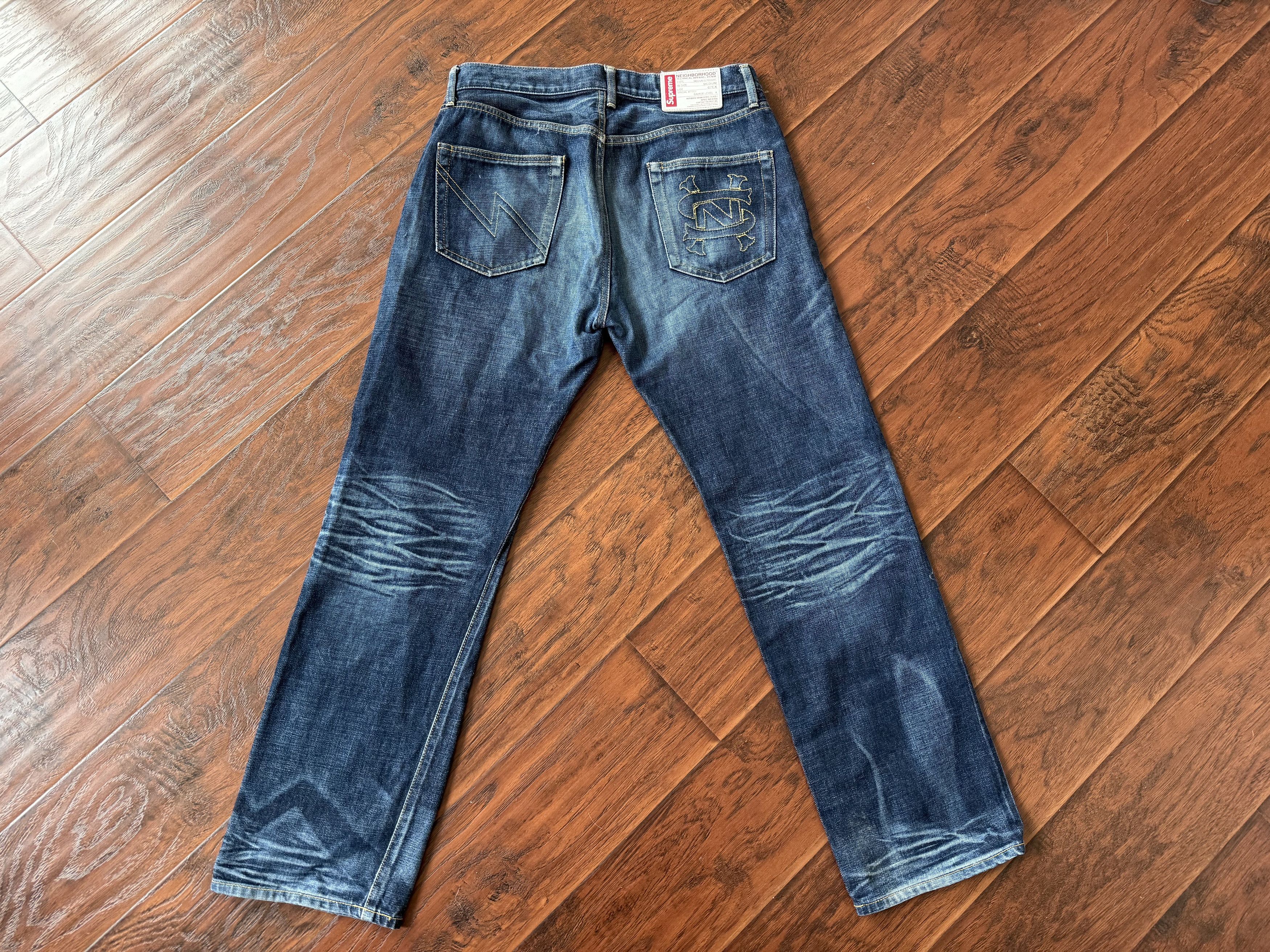Neighborhood × Supreme Supreme Neighborhood Savage Denim Jeans 2007 Selvedge Japan Size US 33 - 3 Thumbnail