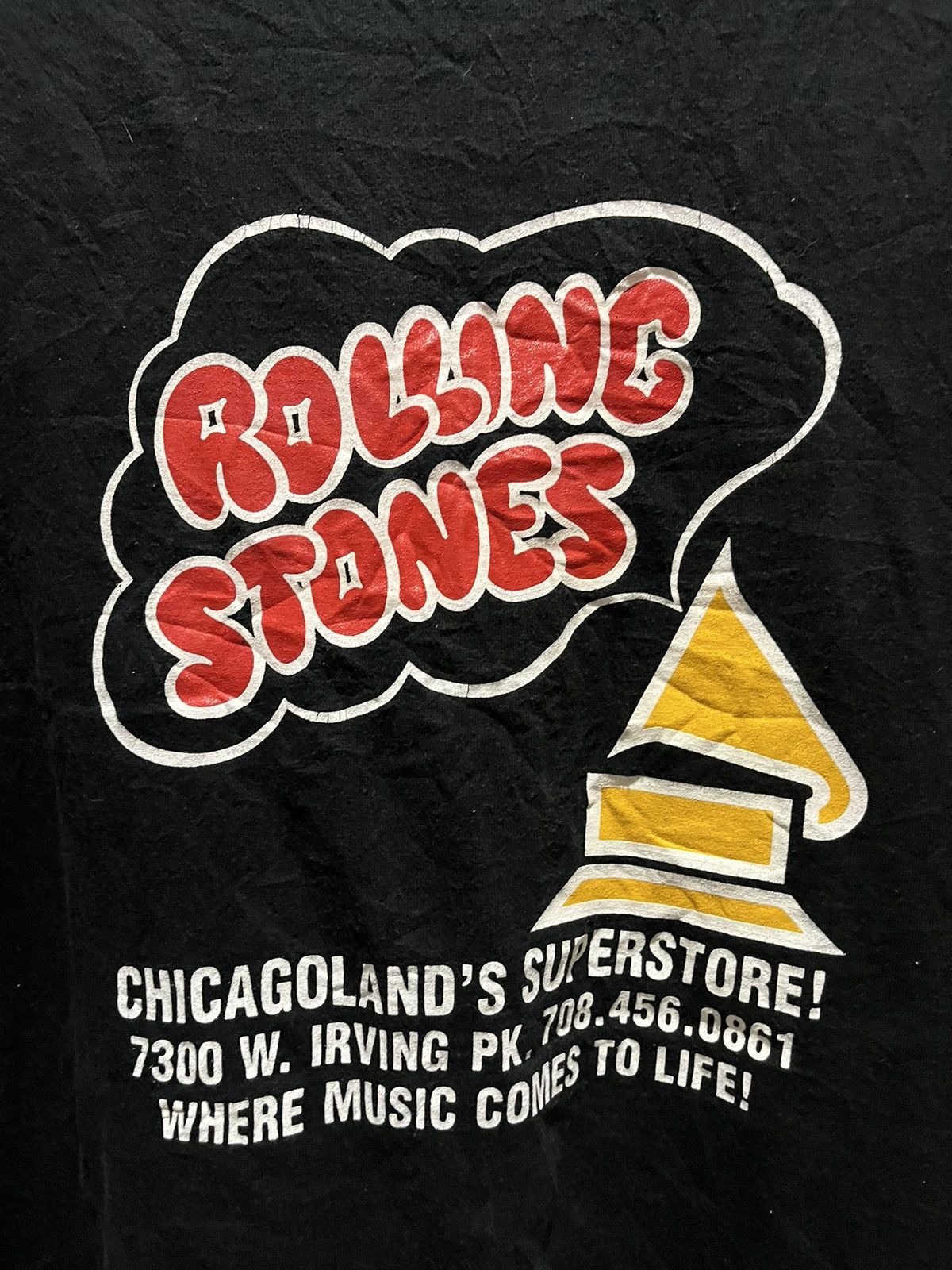 Vintage Rolling Stones Music Chicagoland’s Superstore Promo Tee 90s Size US XL / EU 56 / 4 - 4 Thumbnail