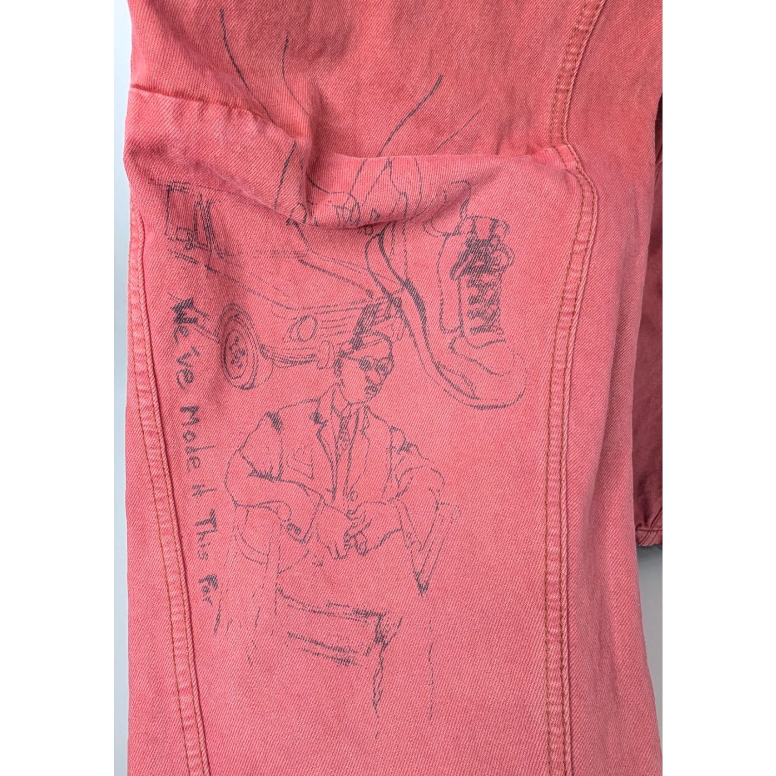 Urban Outfitters VINTAGE Urban Outfitters BDG Rih Extreme Baggy Jean Grunge Red Women's 24 Size 42" / US 20 - 3 Thumbnail