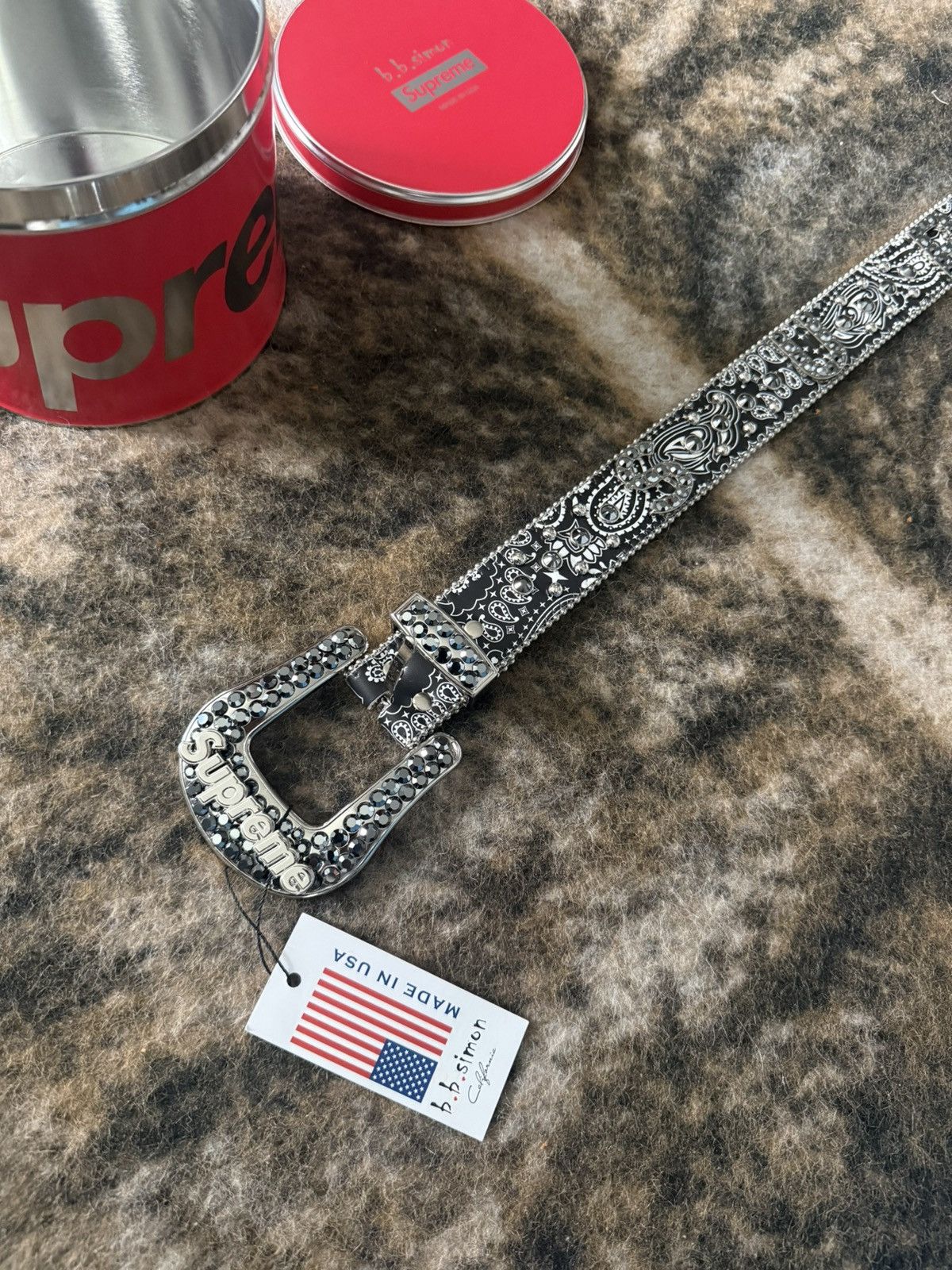 B.B. Simon × Supreme SUPREME BB SIMON BANDANA BELT Size 34 - 5 Thumbnail