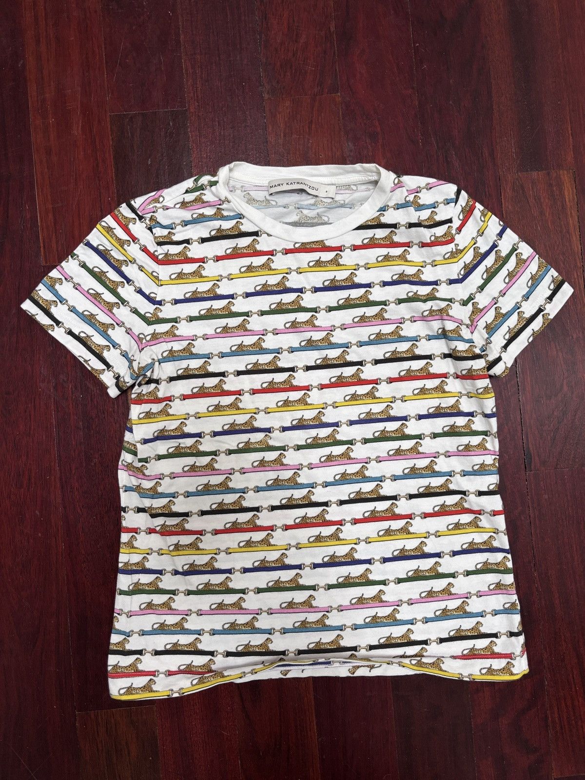 Mary Katrantzou Mary Katrantzou Leopard & Chain Print Graphic Tee Size S / US 4 / IT 40 - 1 Thumbnail