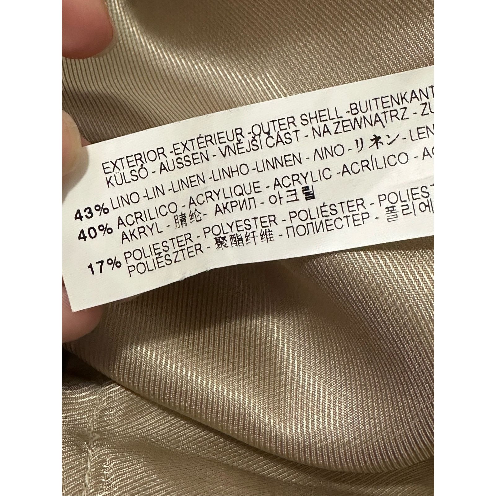Zara Zara Basic yellow tan burlap lined mini skirt size Large Size 32" / US 10 / IT 46 - 5 Thumbnail