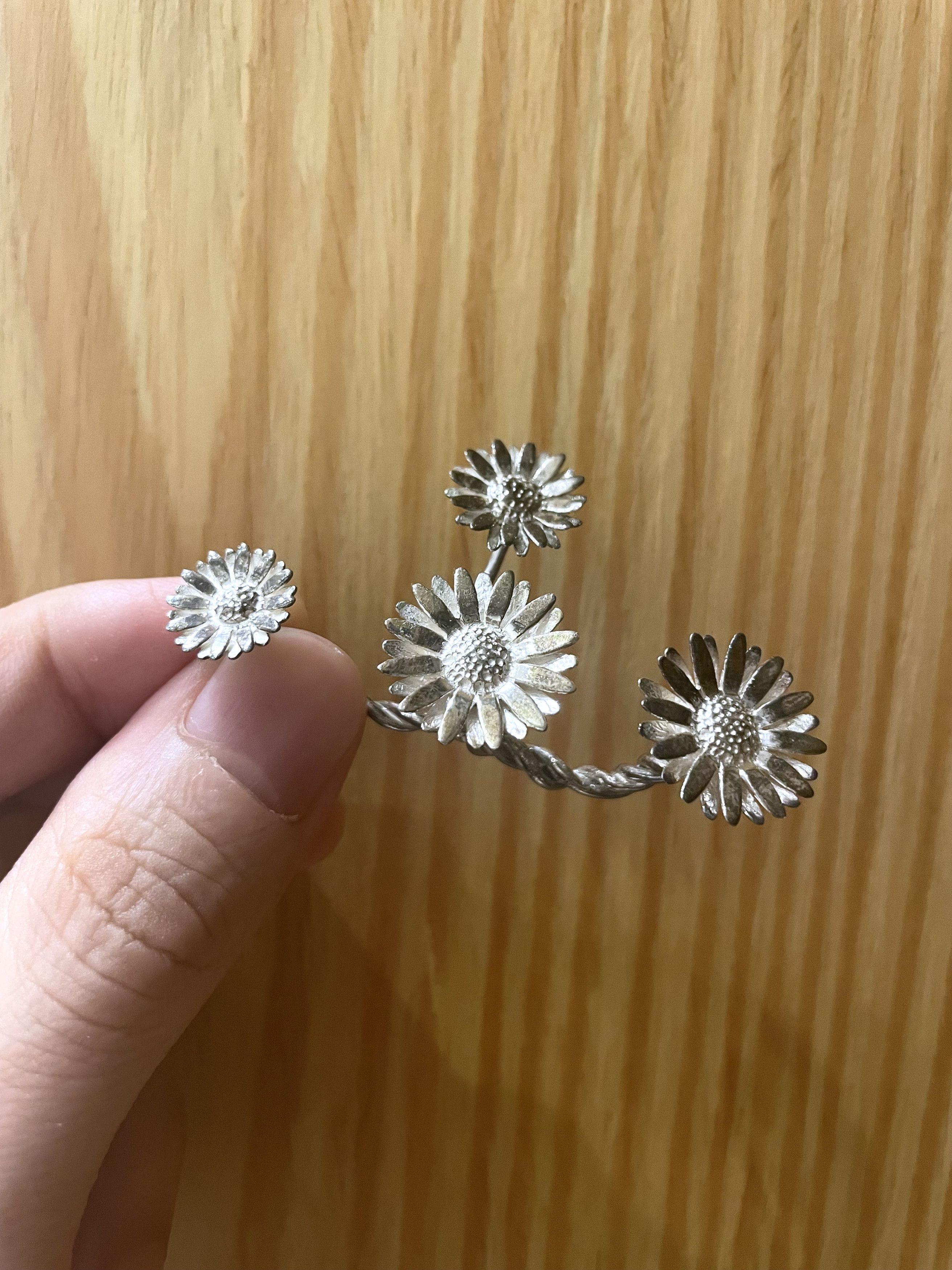 Maison Margiela GRAIL SS15 STERLING SILVER 925 DAISY MULTI FINGER RING Size ONE SIZE - 5 Thumbnail