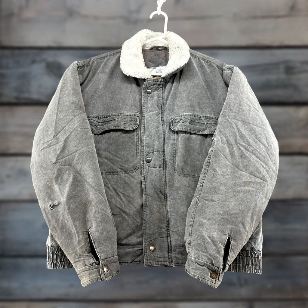 Vintage VINTAGE Fieldmaster Jacket Mens M Black Bomber Canvas 90s Utility Workwear Sturdy Short Coat Mens Size US M / EU 48-50 / 2 - 1 Thumbnail