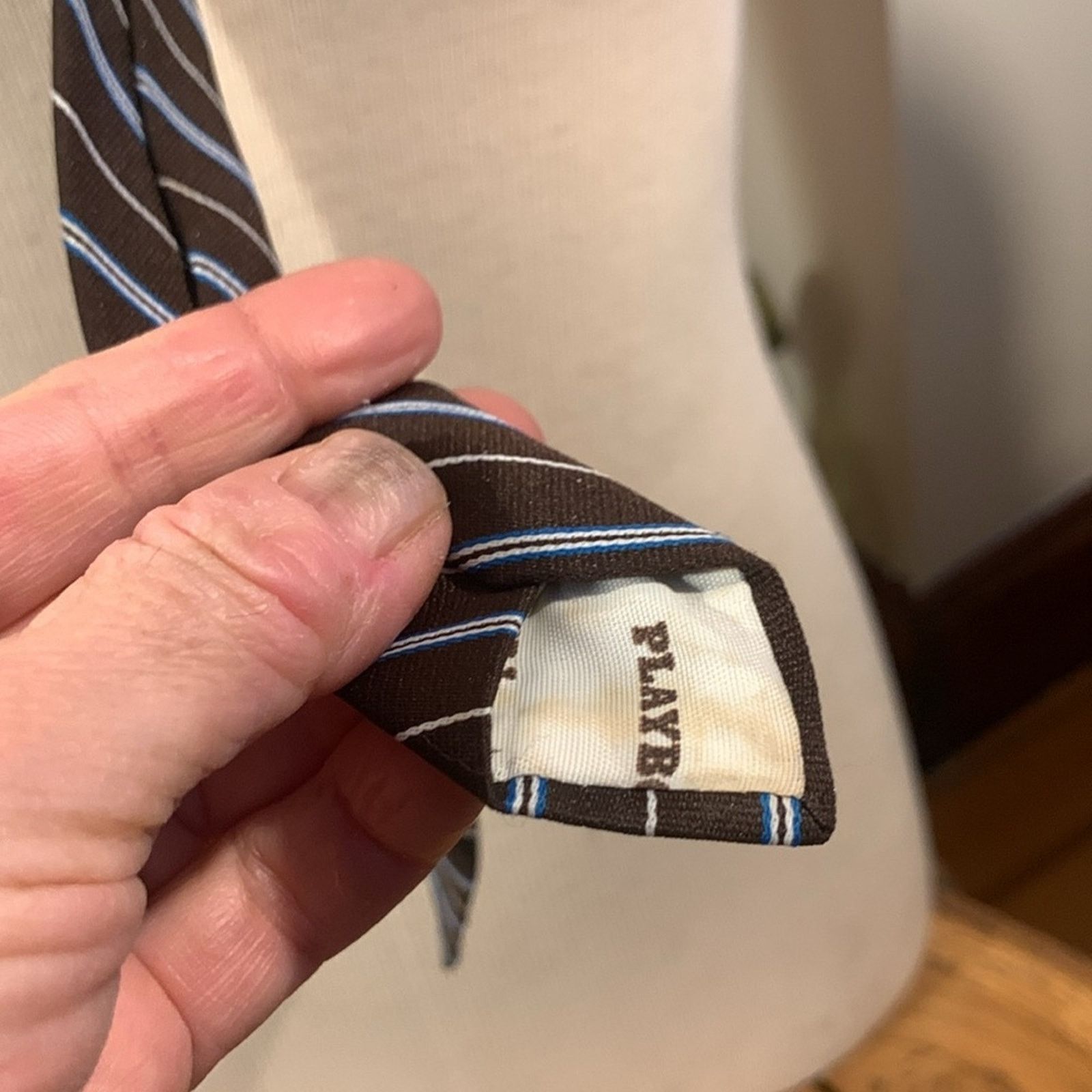 Playboy 70’s Playboy vintage diagonally striped necktie Hefner Size ONE SIZE - 9 Thumbnail