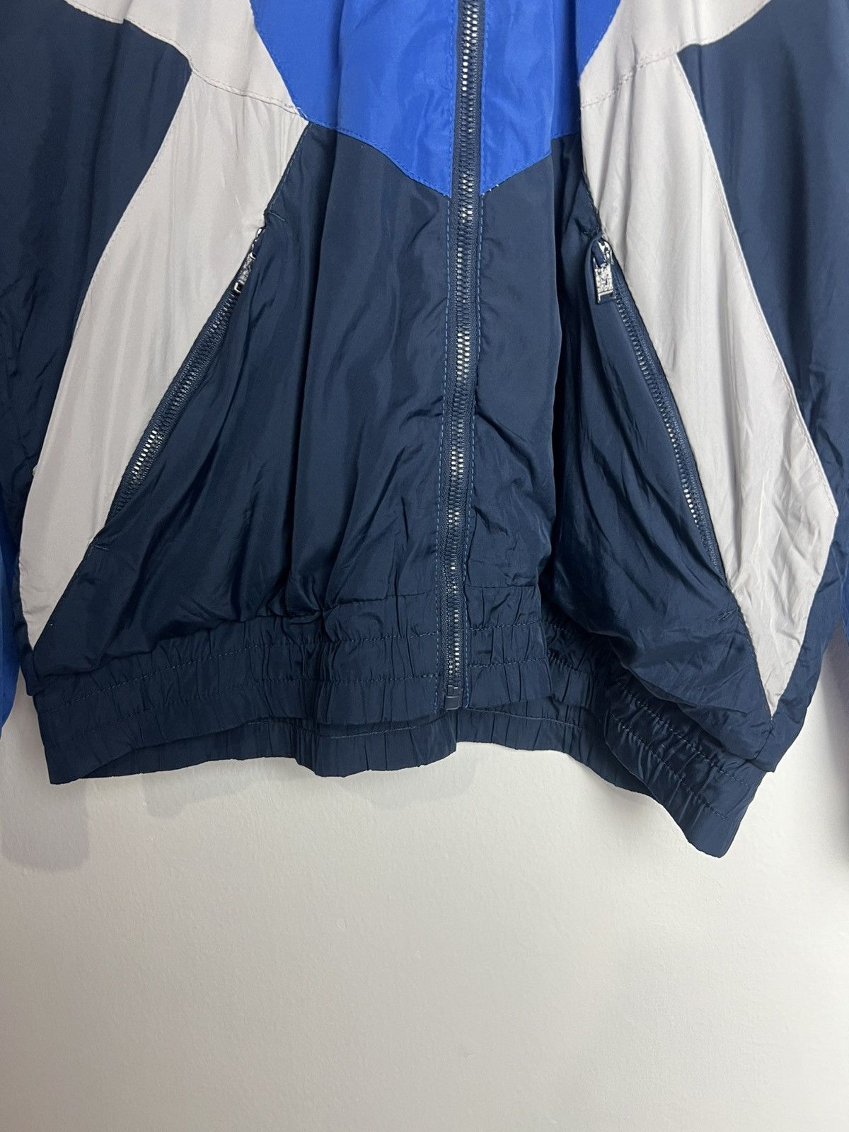 Bershka Bershka Retro Blue Windbreaker Jacket Size US S / EU 44-46 / 1 - 7 Thumbnail