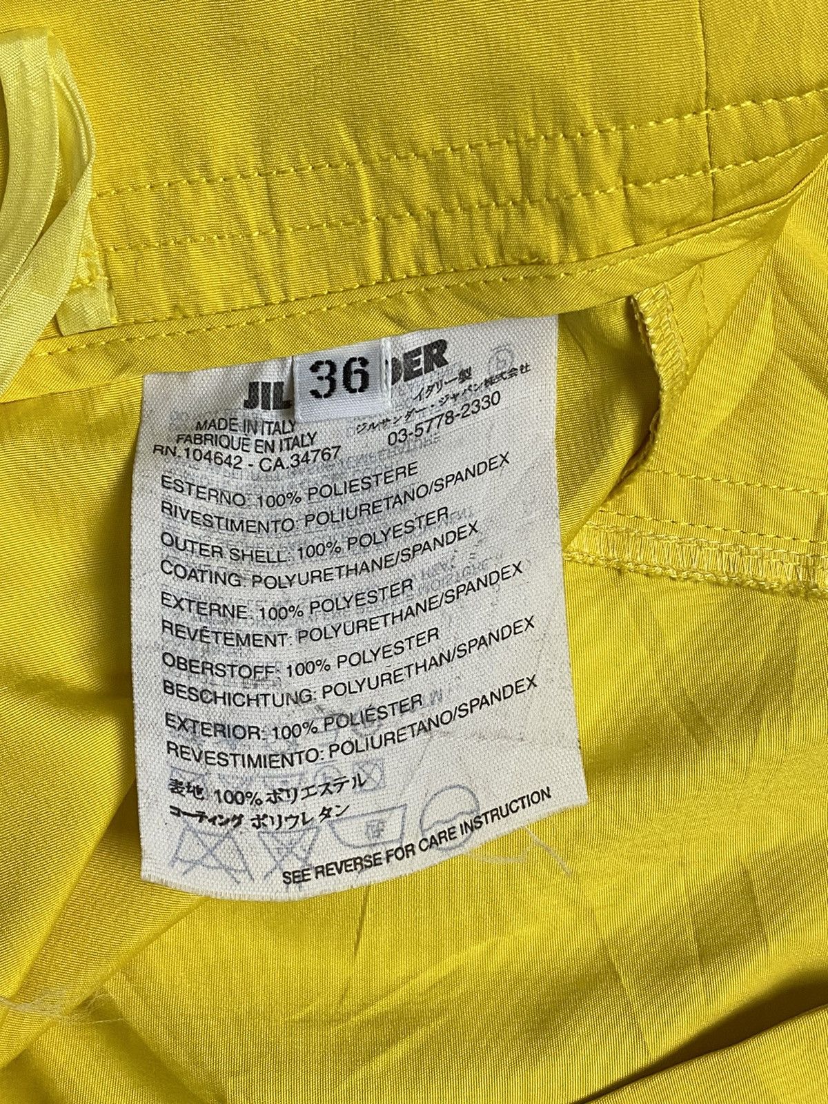 Jil Sander Jil Sander Yellow Men's Beach Cropped Shorts W32 Size US 32 / EU 48 - 5 Thumbnail