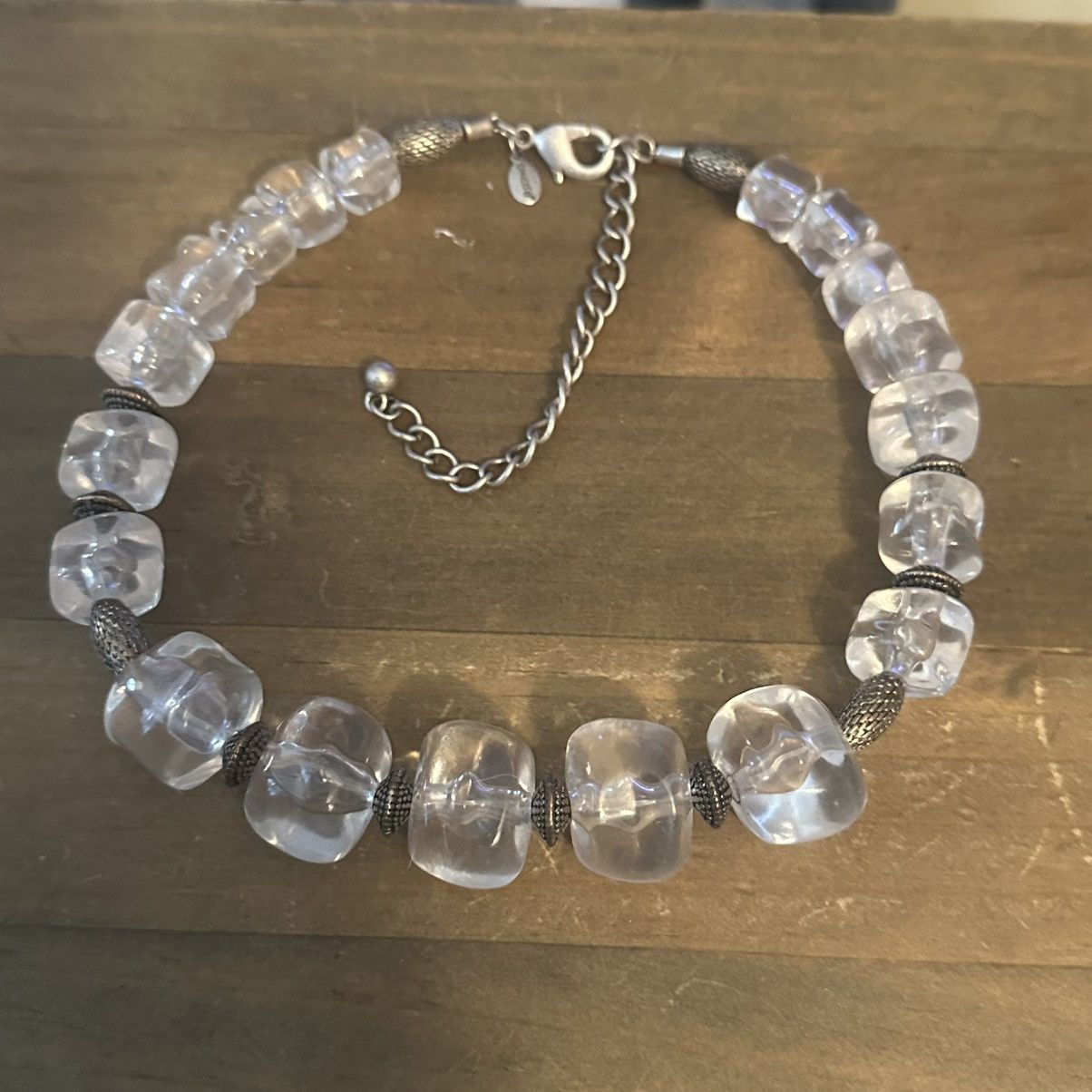 Chicos Chico’s clear ice cube bead collar necklace Size ONE SIZE - 2 Thumbnail
