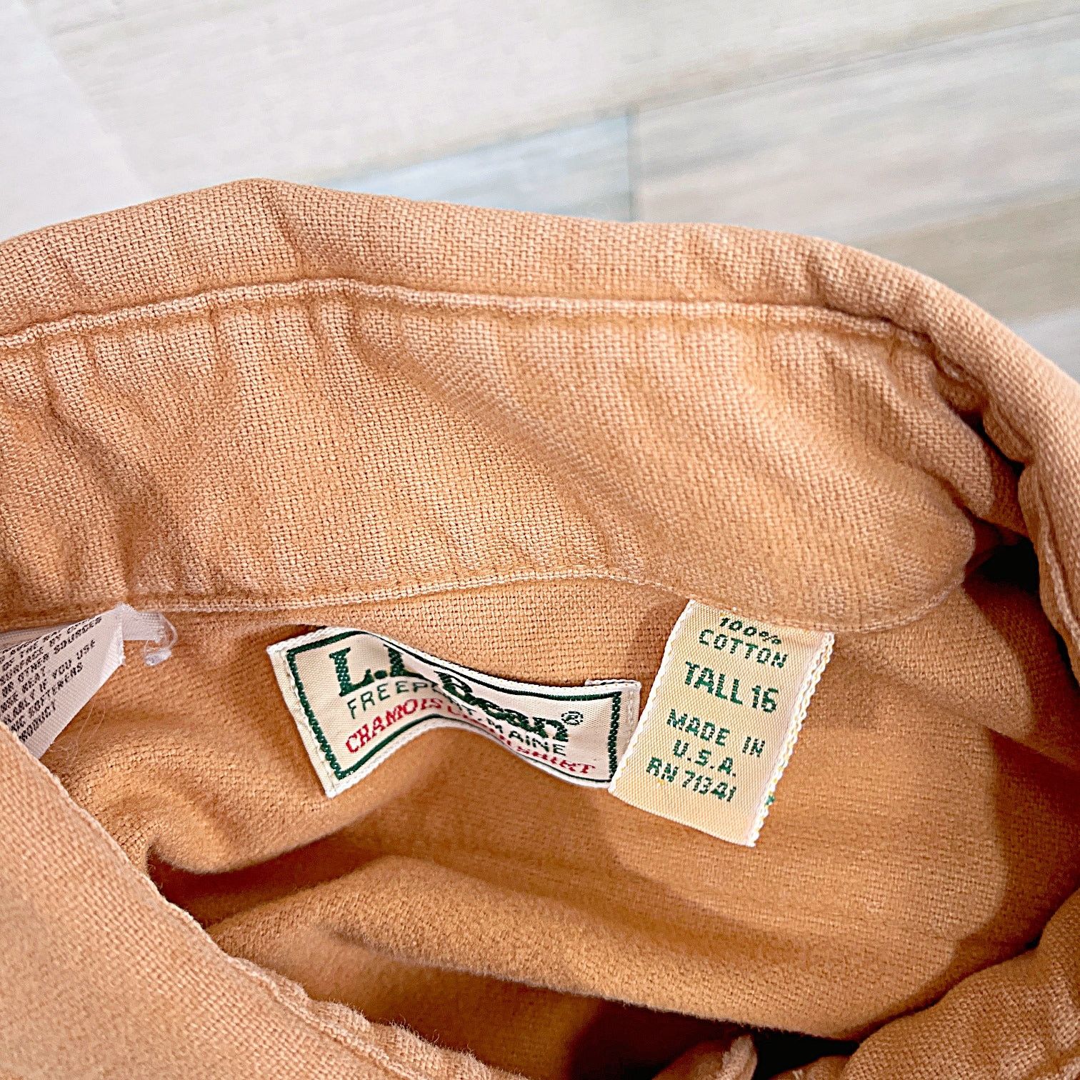 L.L. Bean LL Bean Chamois Shirt Orange Vintage 90s Mens Large Tall 16 Size US L / EU 52-54 / 3 - 5 Thumbnail