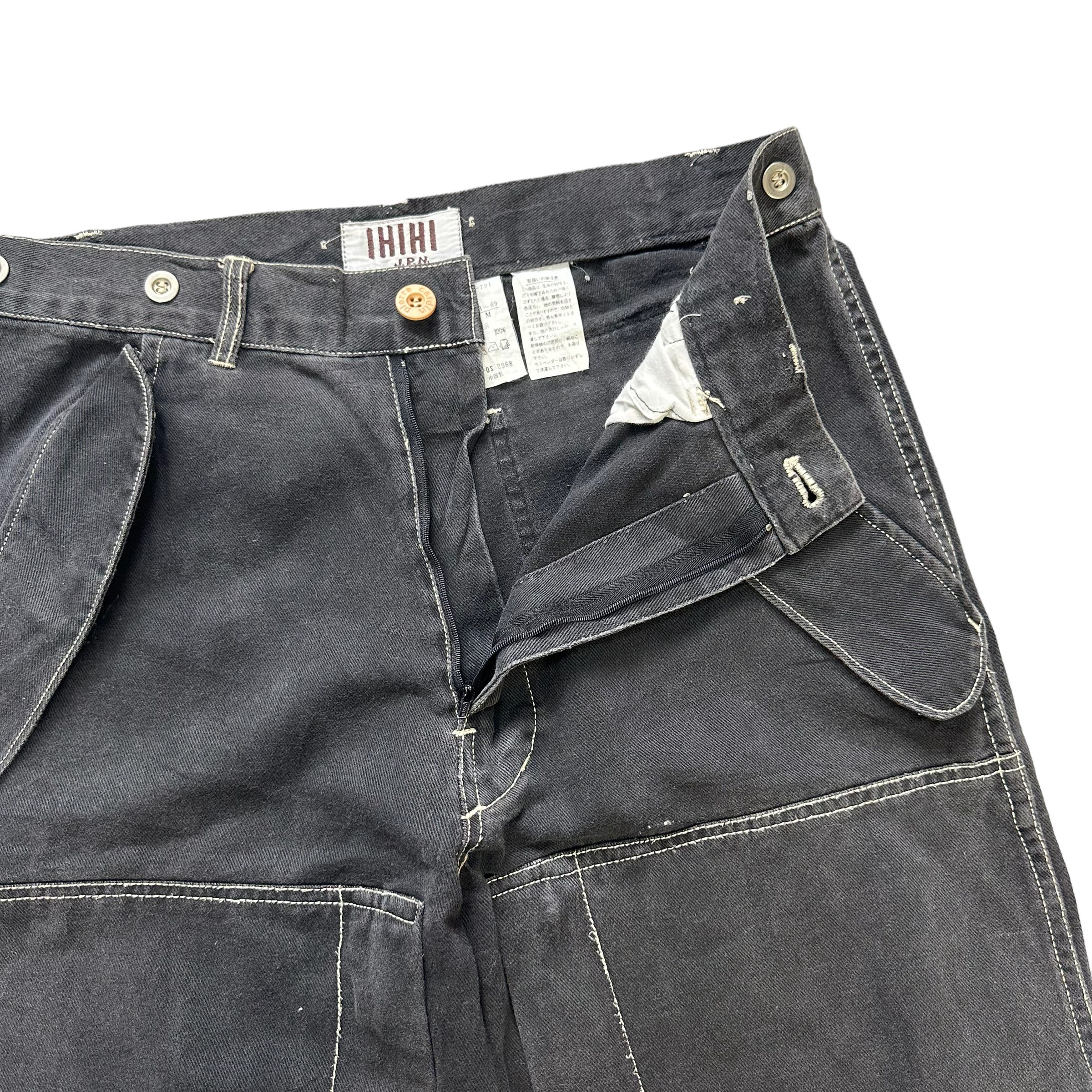 Japanese Brand IHIHI JPN PIERRE CARDIN DOUBLE THIGH 6 POCKET PANT #7794-176 Size US 31 - 5 Thumbnail