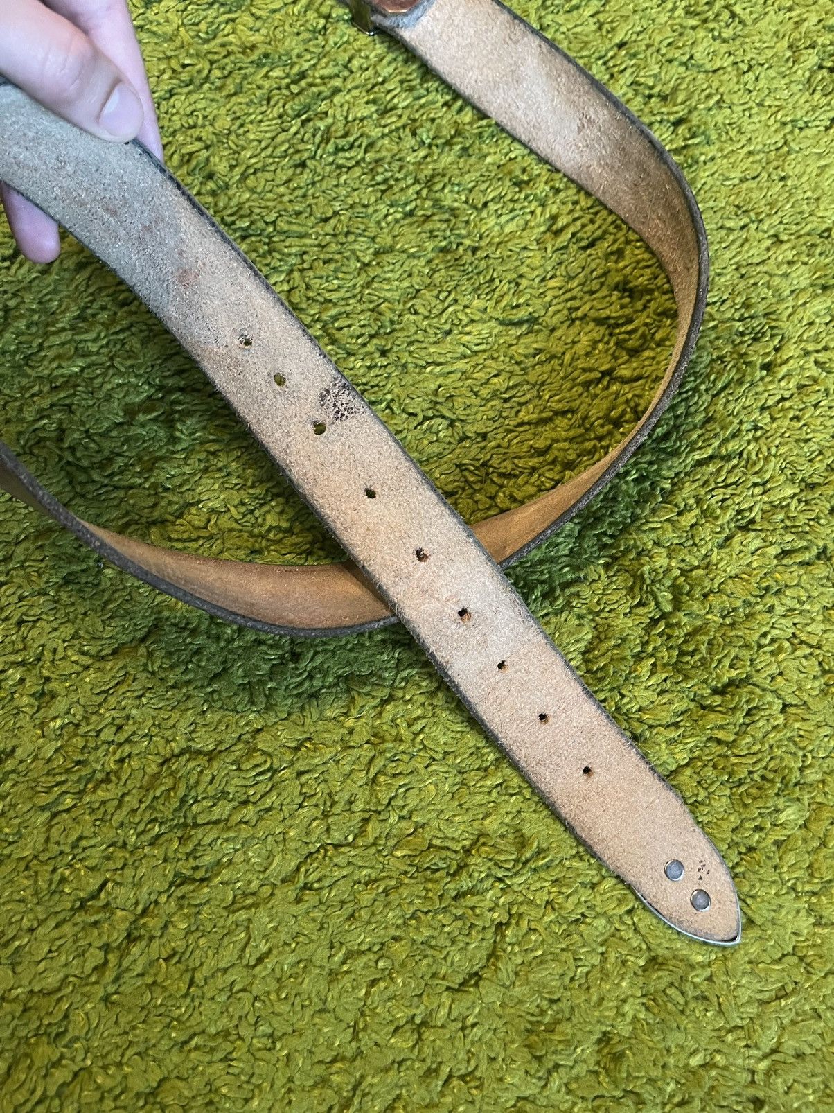 Auburn Sportswear Auburn War Eagle rugby 1990s vintage real leather belt Size 34 - 5 Thumbnail