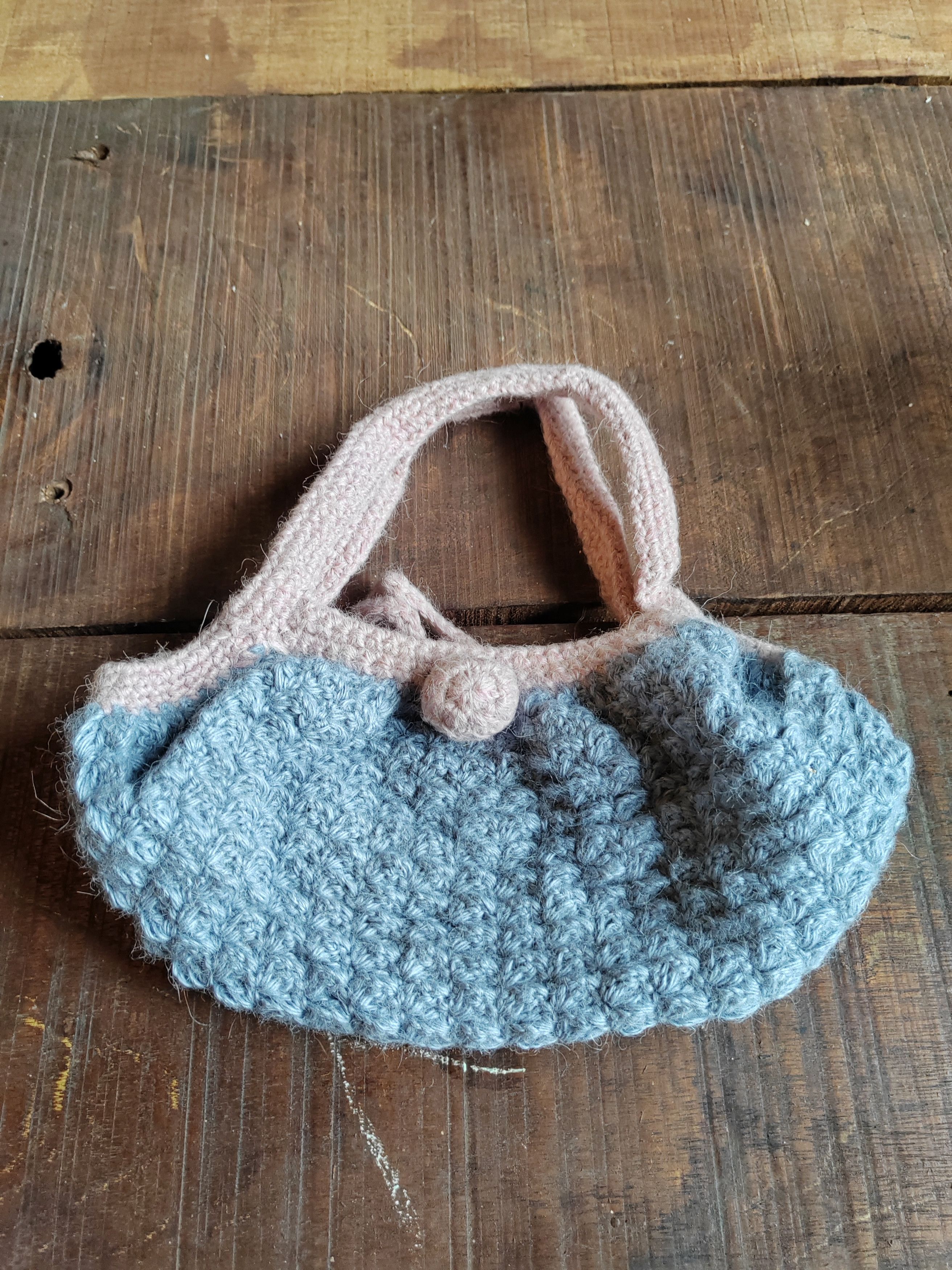 Japanese Brand Vintage Crochet Knitted handmade Handbag (Kids Size) Size ONE SIZE - 1 Thumbnail