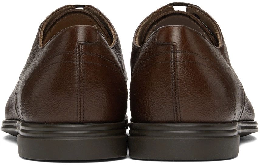 Salvatore Ferragamo o1s1rm0724 Spencer Derby Shoes in Brown Size US 6 / EU 39 - 4 Thumbnail