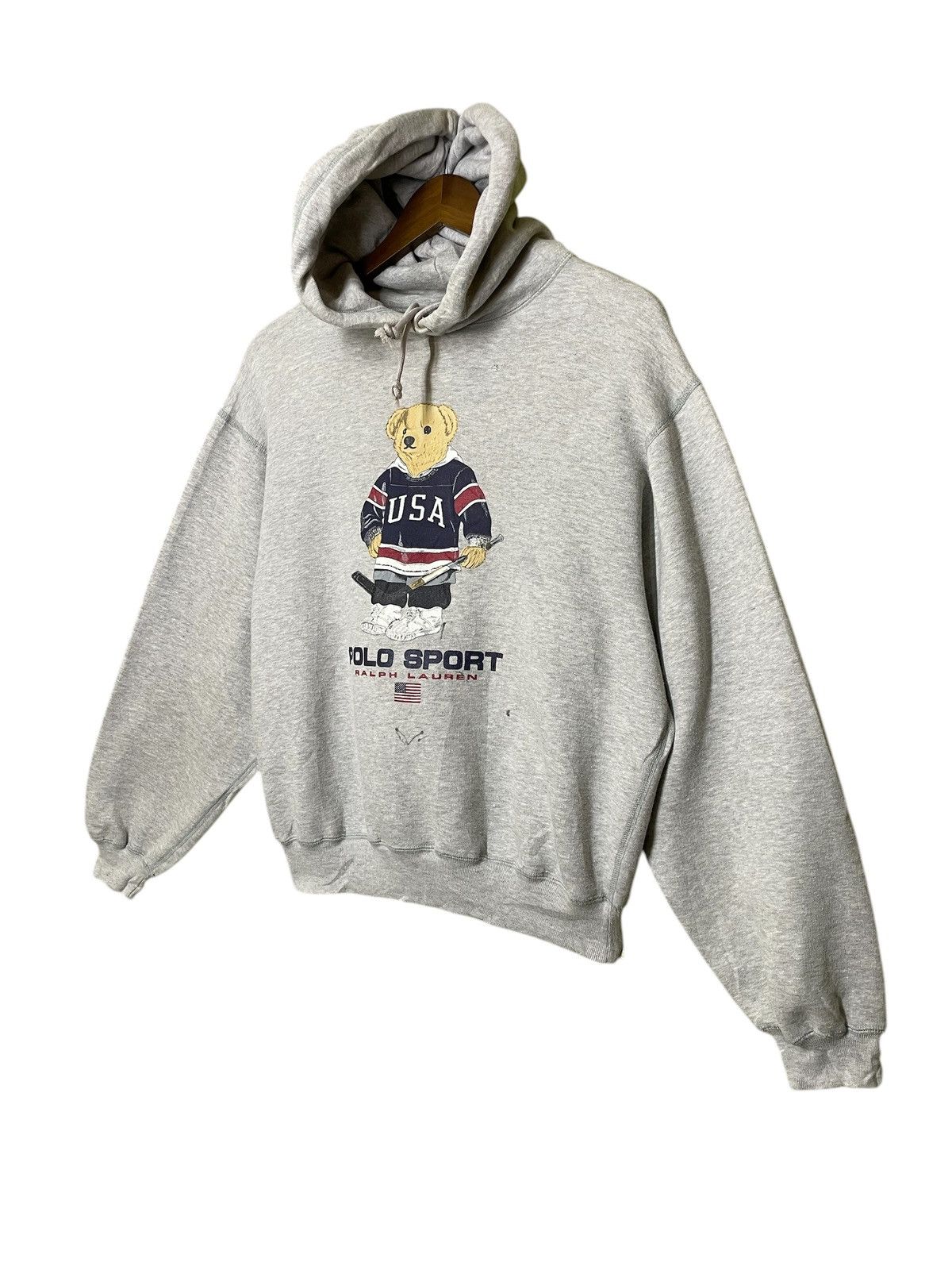 Polo Ralph Lauren VINTAGE Polo sport Bear Hoodie Sweatshirt Size US M / EU 48-50 / 2 - 2 Thumbnail