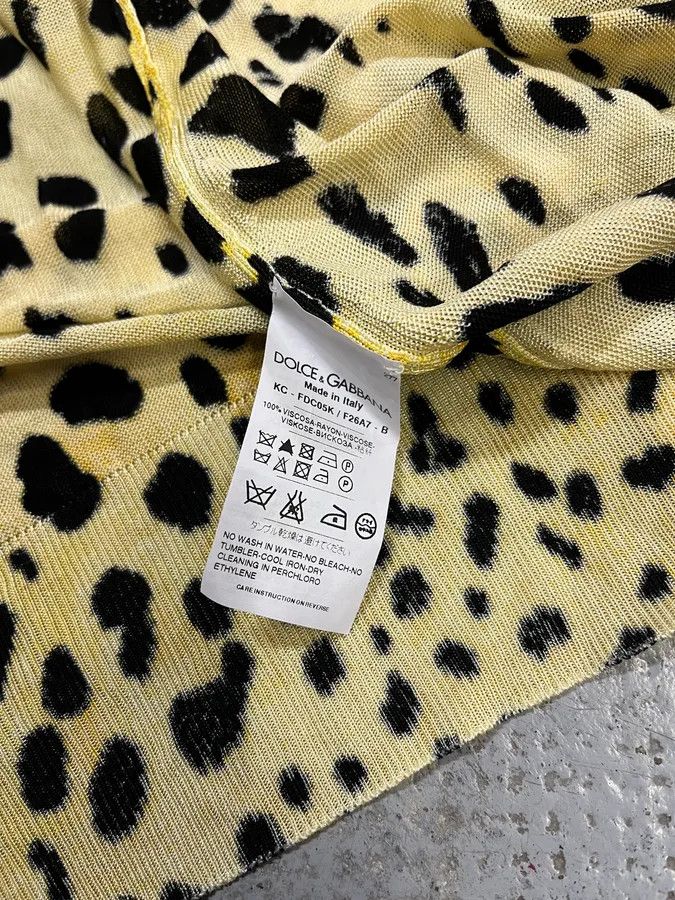 Dolce & Gabbana 2010s Dolce & Gabbana Leopard Black & Yellow Cardigan Size M / US 6-8 / IT 42-44 - 10 Thumbnail