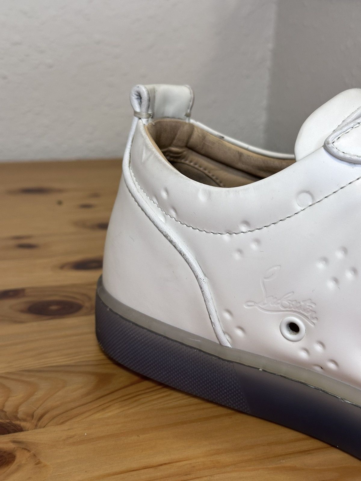 Christian Louboutin Christian Louboutin White Leather Rantulow Sneakers Size US 13 / EU 46 - 14 Thumbnail