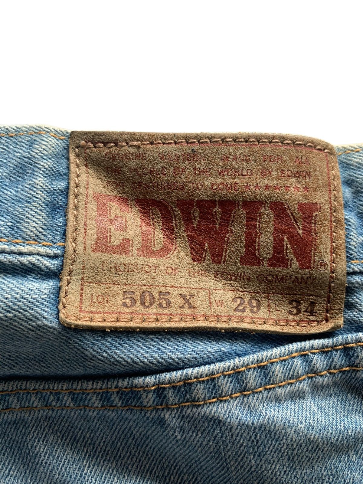 Kapital VINTAGE EDWIN 505X SELVEDGE BAGGY JAPANESE DISTRESSED DENIM Size US 29 - 8 Thumbnail