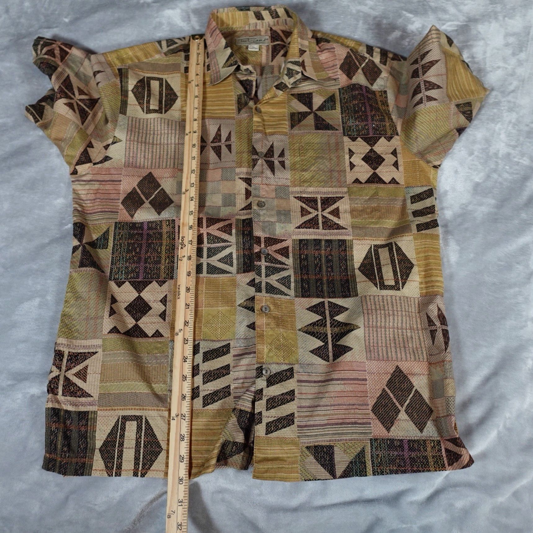 Tori Richard Tori Richard Hawaiian Shirt Mens Large Brown Short Sleeve Button-Up Casual Travel Summer Cotton Made in USA Size US L / EU 52-54 / 3 - 7 Thumbnail