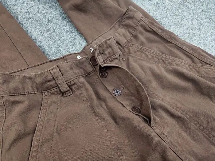 Japanese Brand Vintage 90s Japanese Brown Cargo canvas Pants Y2K Hype Style Size US 30 / EU 46 - 15 Thumbnail
