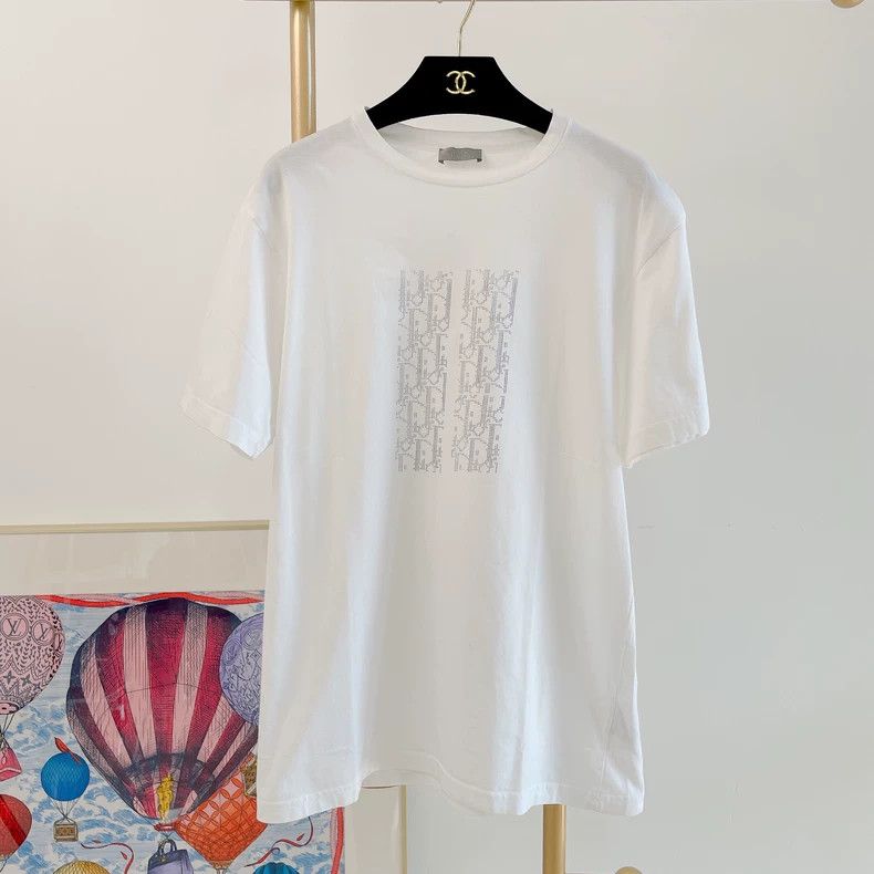 Dior Dior White Logo Short Sleeve T-Shirt- DMC Size US S / EU 44-46 / 1 - 1 Thumbnail
