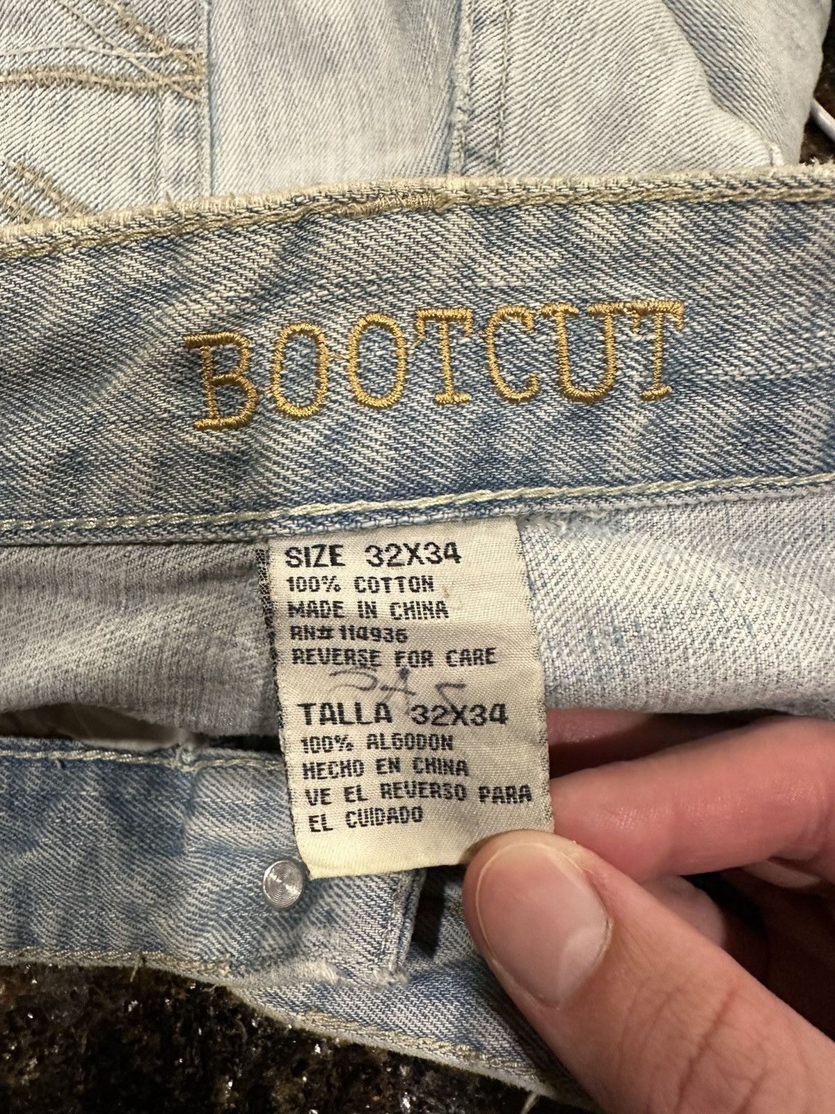 Vintage Vintage Bootcut Flare Trashed Distressed Blue Denim Jeans Size US 32 / EU 48 - 13 Thumbnail