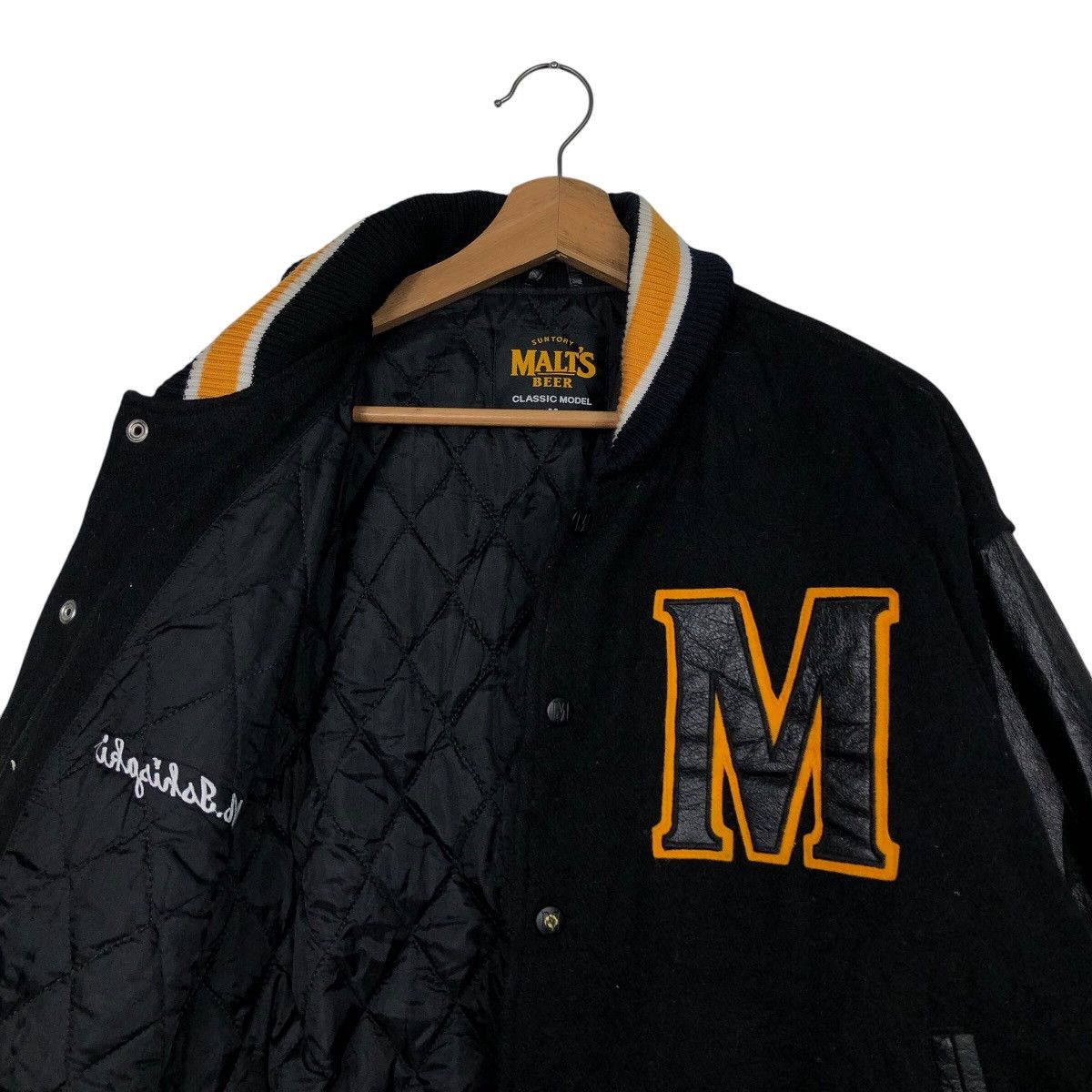 Japanese Brand 📌Vintage Jumper Bomber Leather Jacket Suntory Malt's Beer Size US M / EU 48-50 / 2 - 13 Thumbnail