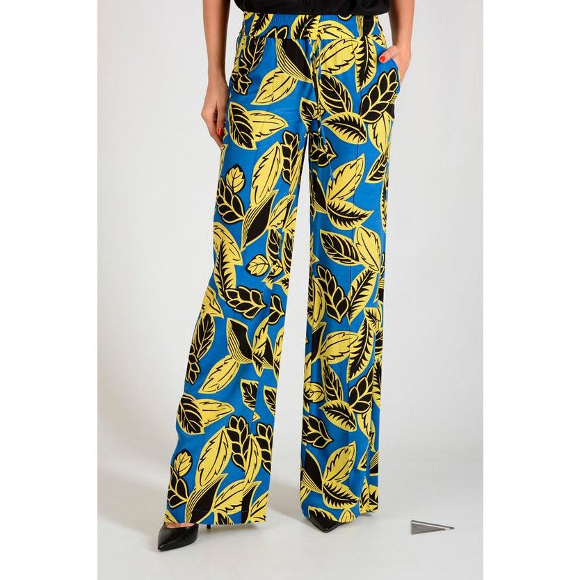 Moschino New MOSCHINO Boutique Leaf Pants $272 SIZE 6 Blue Size 28" / US 6 / IT 42 - 1 Thumbnail