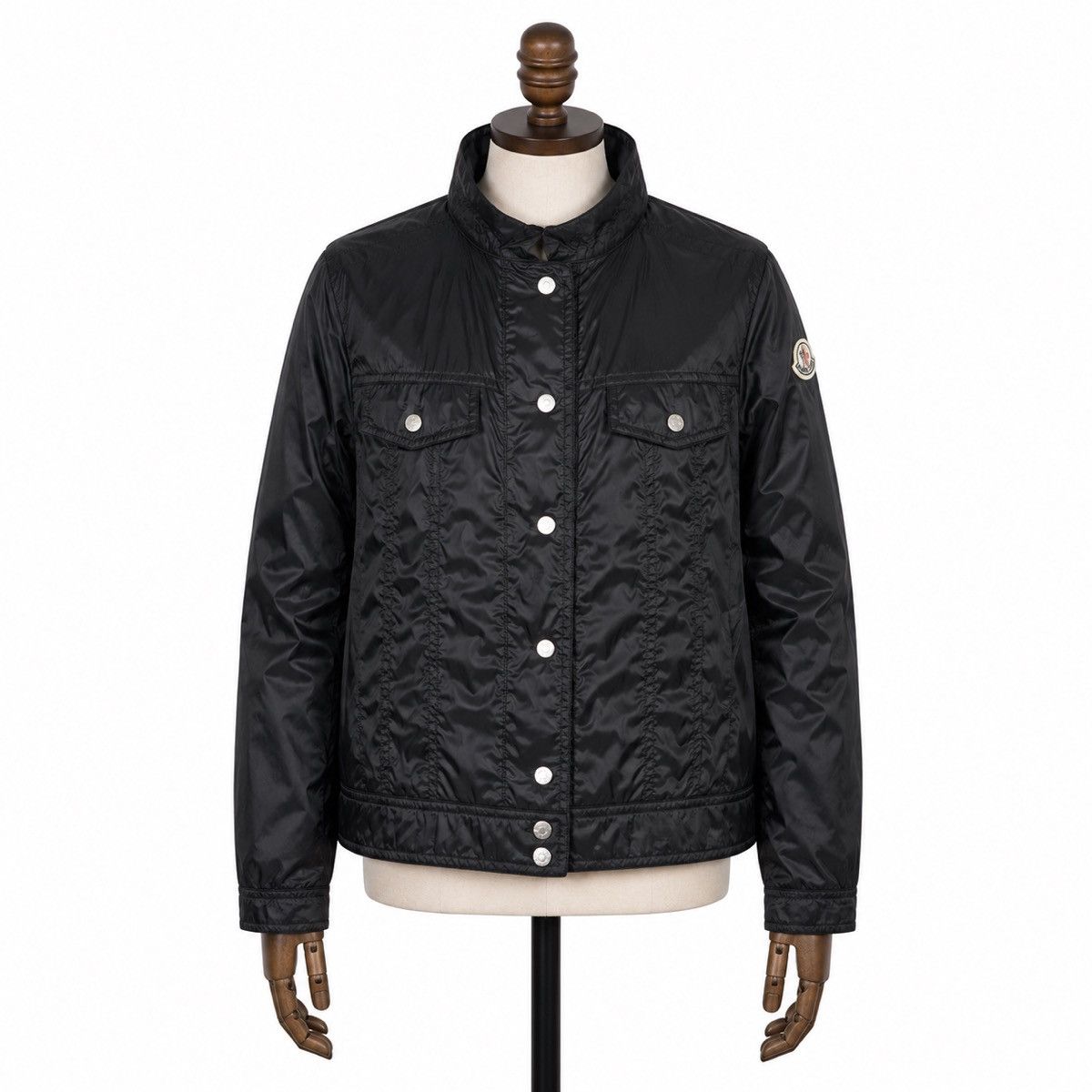 Moncler Women`s Moncler Z5E0084 Black Light Nylon Jacket Size 1 / S Size S / US 4 / IT 40 - 1 Thumbnail