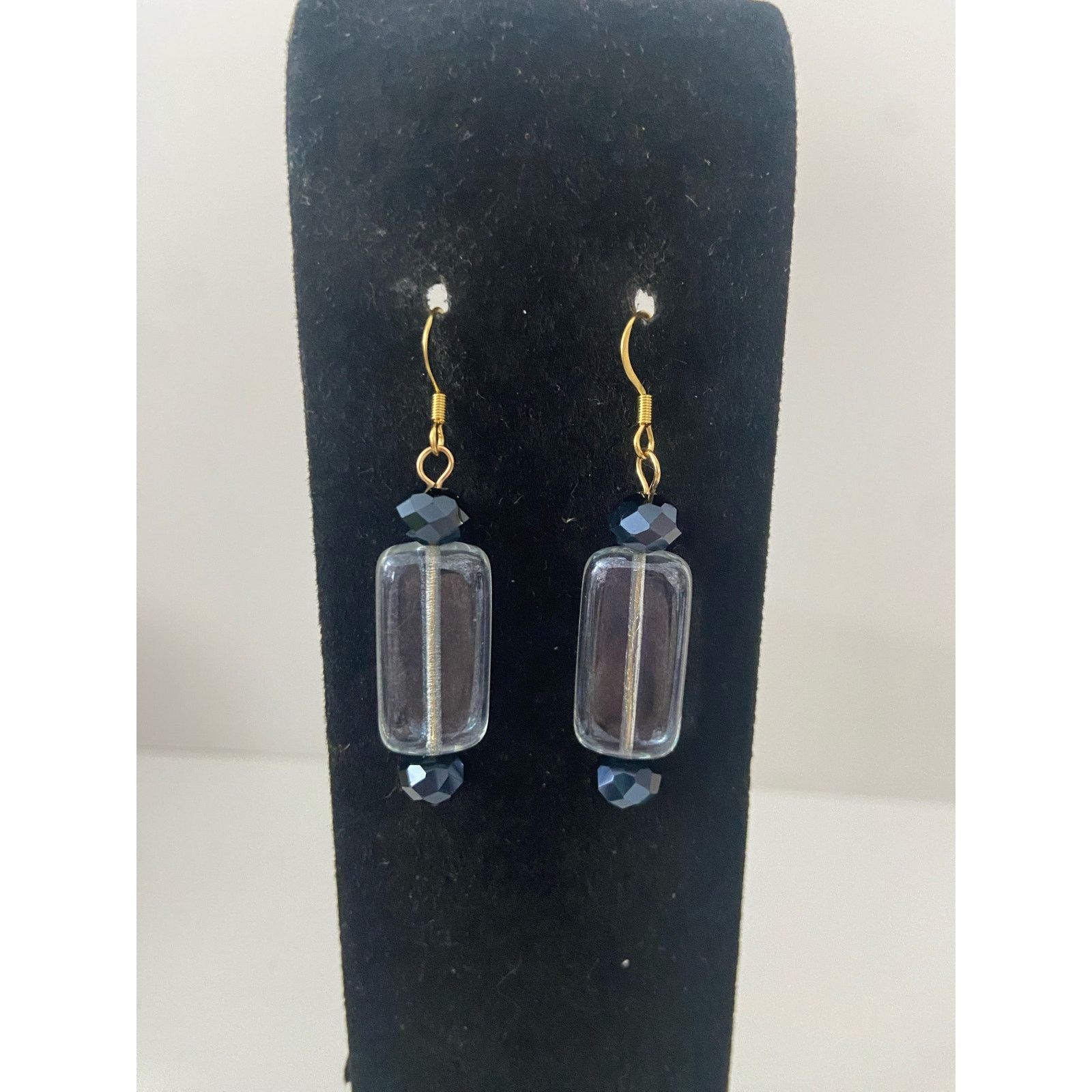 Other gray and navy glass bead earrings Size ONE SIZE - 1 Thumbnail