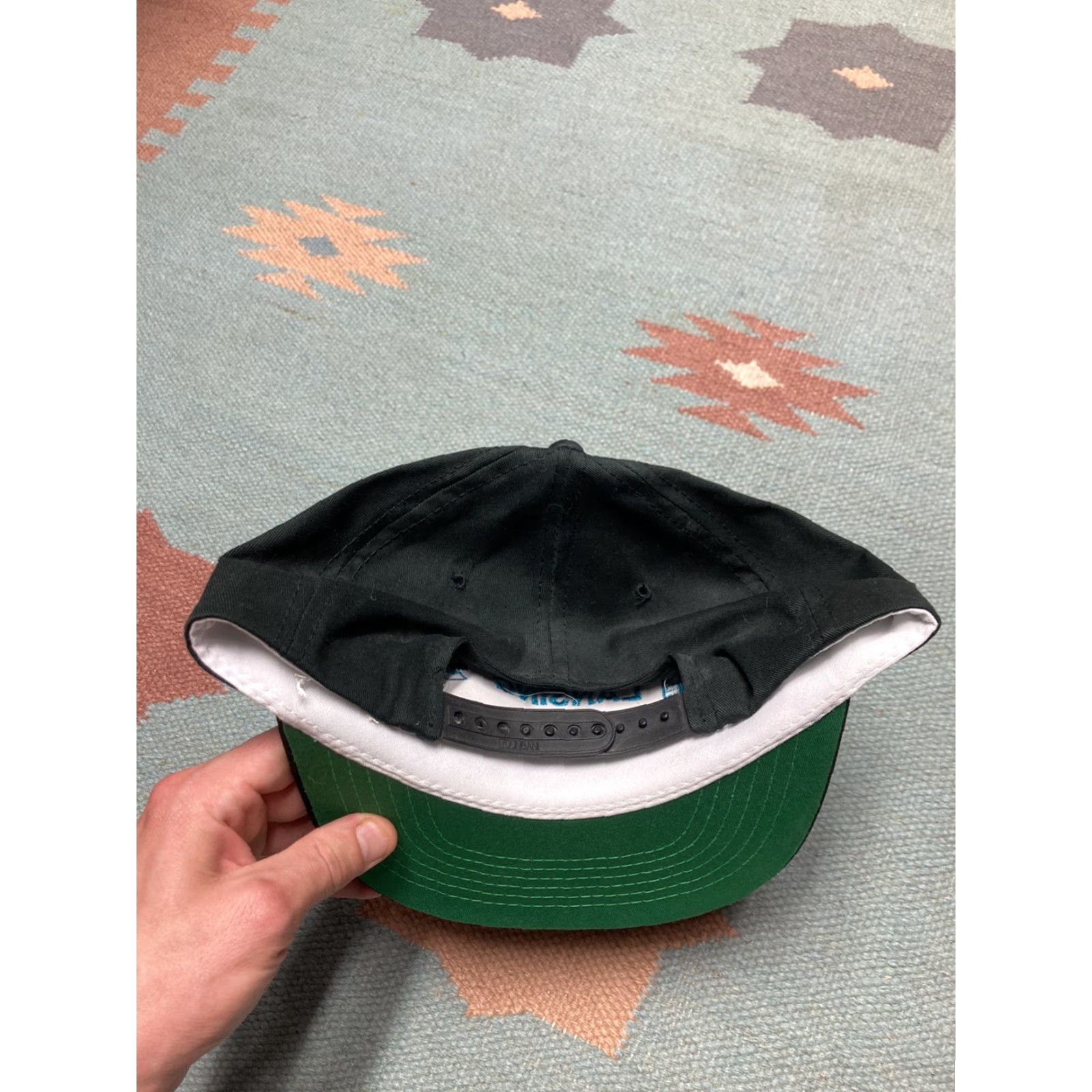 Vintage VINTAGE Lansing fab world Snapback Hat Cap Welder Michigan 90s NOS Men Adjustable Black 90s Snapback Mens Size ONE SIZE - 4 Thumbnail