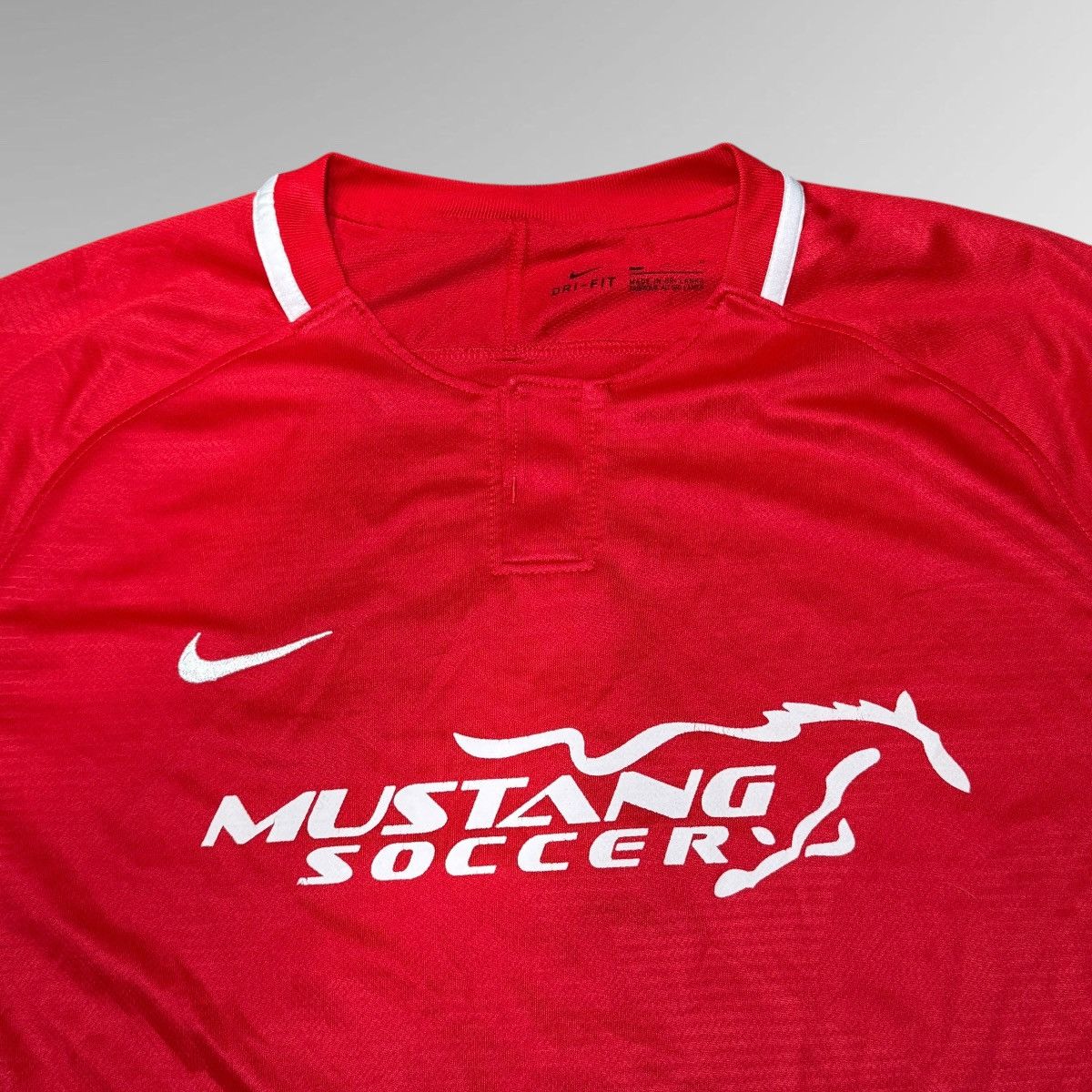 Nike Nike Red Mustang Soccer Jersey 🐎 Size US L / EU 52-54 / 3 - 3 Thumbnail