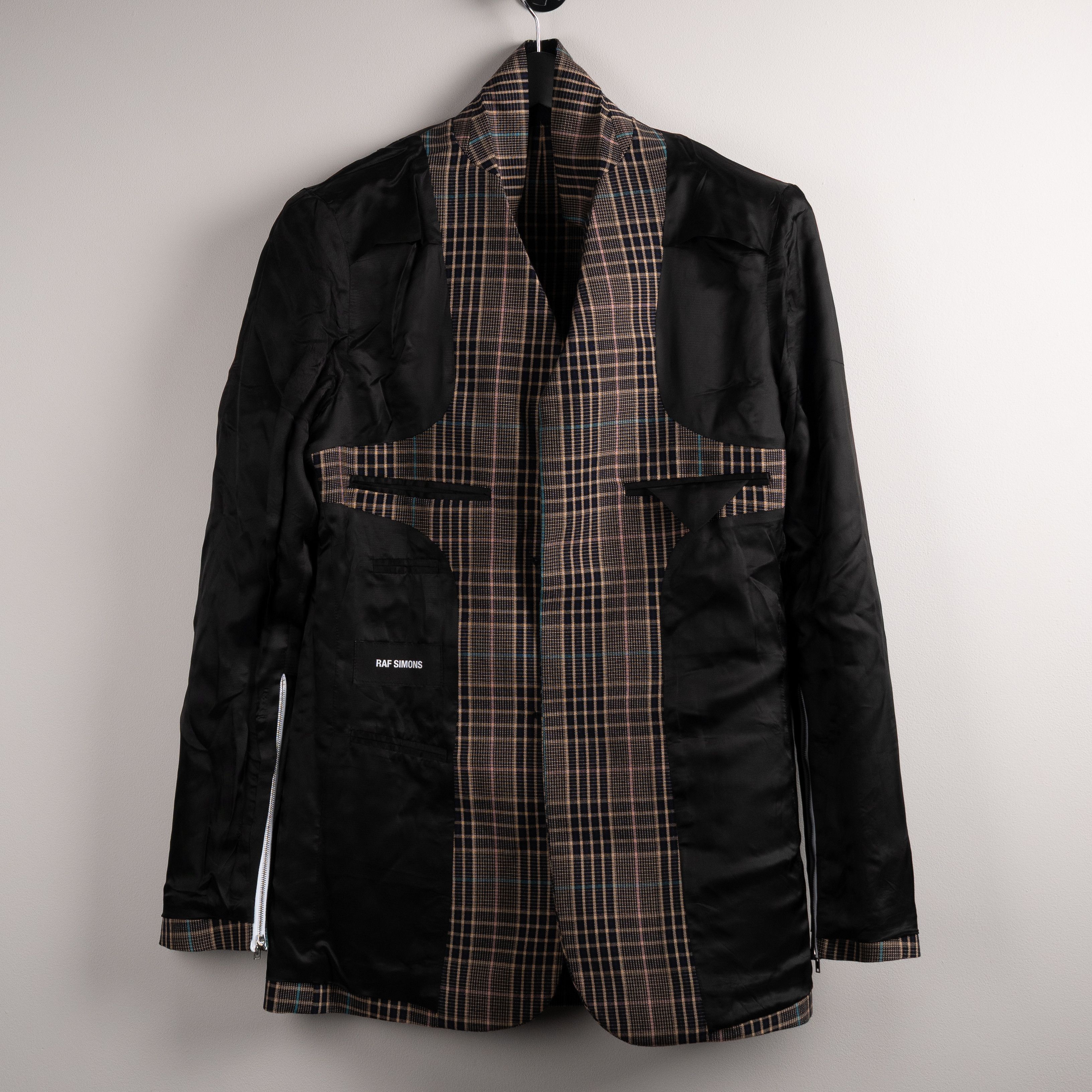 Raf Simons Raf Simons Back Zip Plaid Blazer Brown Size US L / EU 52-54 / 3 - 3 Thumbnail